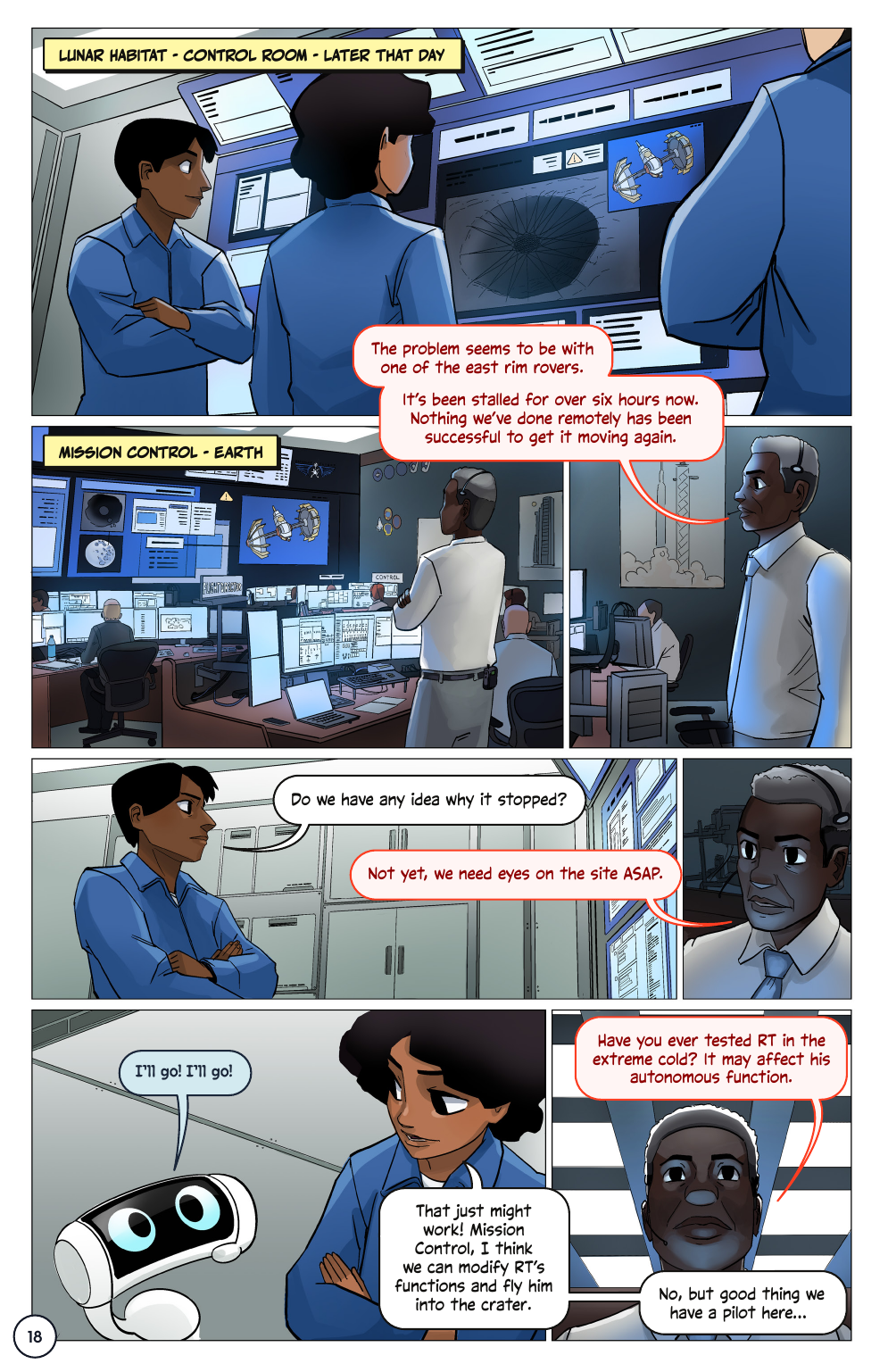 First Woman #2: Expanding Our Universe, page 20. Credit: NASA. Public domain (U.S. government work).