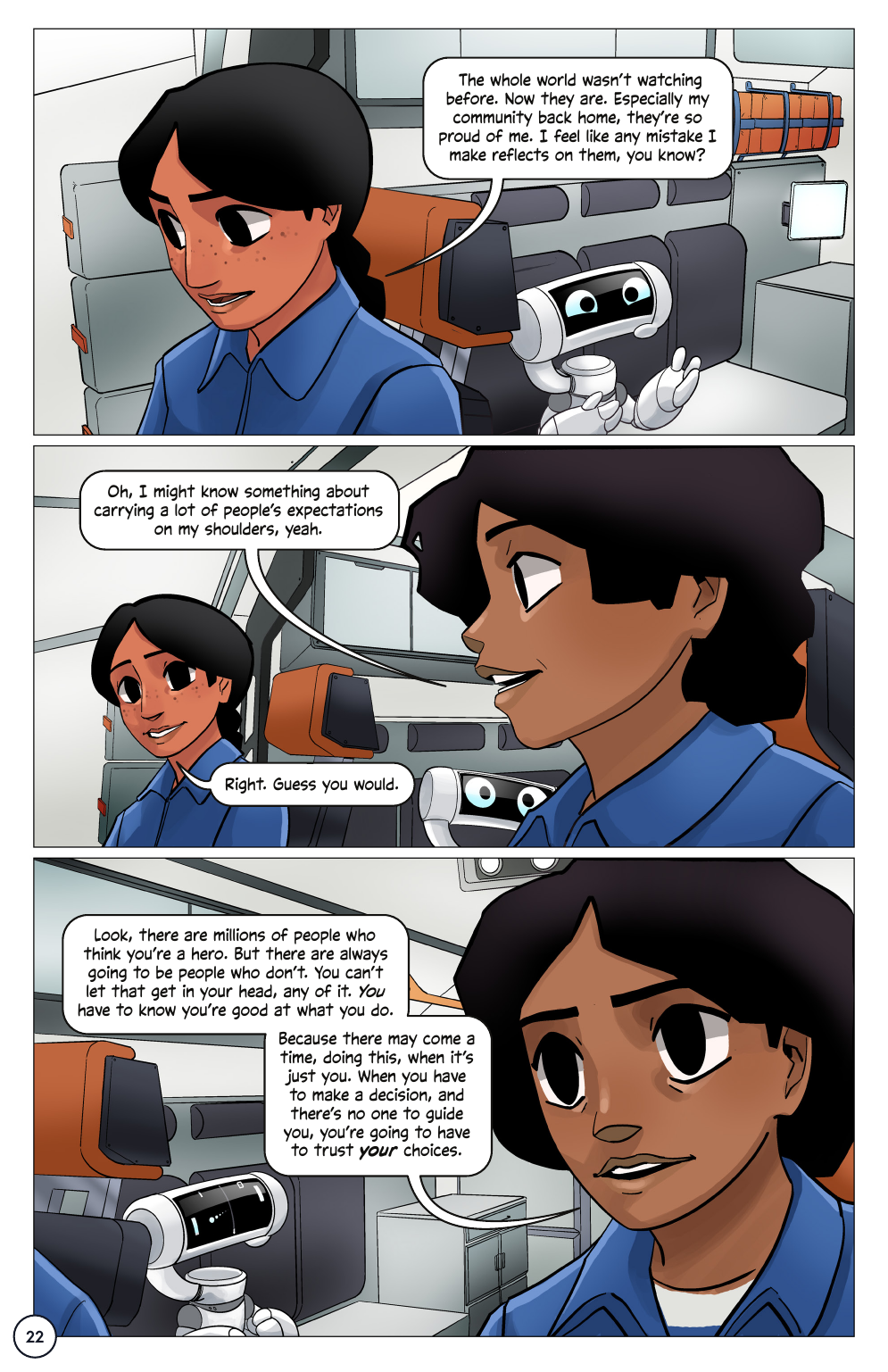 First Woman #2: Expanding Our Universe, page 24. Credit: NASA. Public domain (U.S. government work).