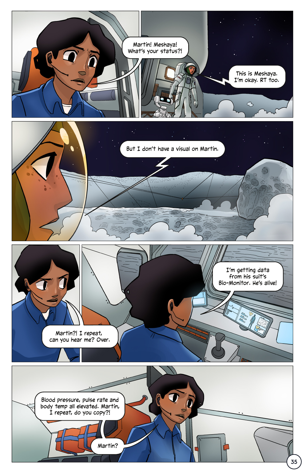 First Woman #2: Expanding Our Universe, page 37. Credit: NASA. Public domain (U.S. government work).