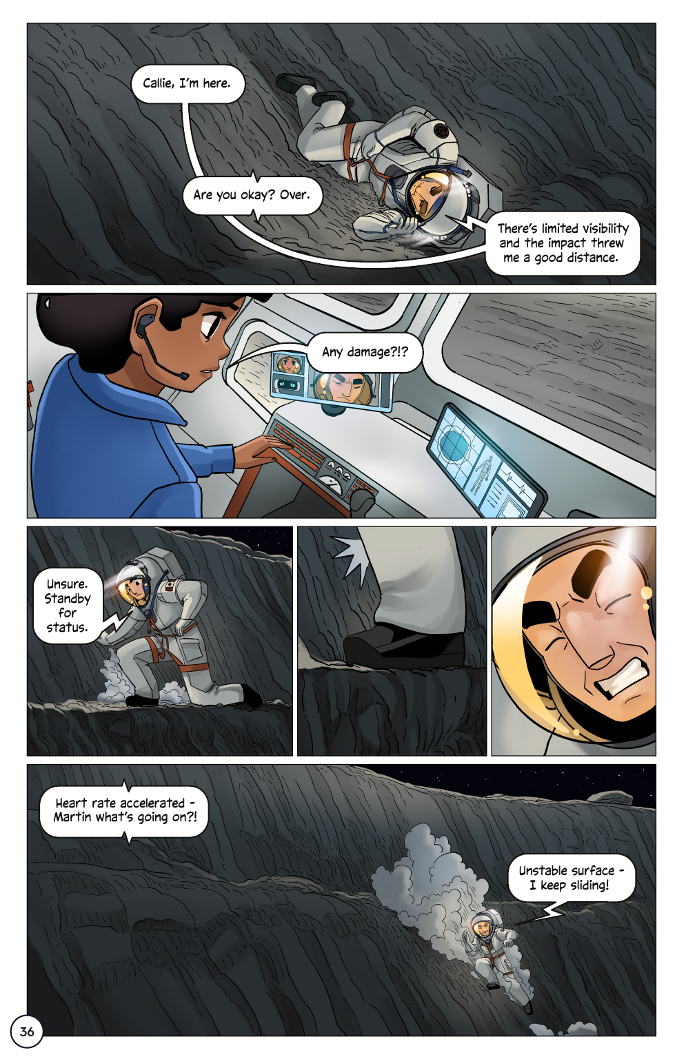 First Woman #2: Expanding Our Universe, page 38. Credit: NASA. Public domain (U.S. government work).