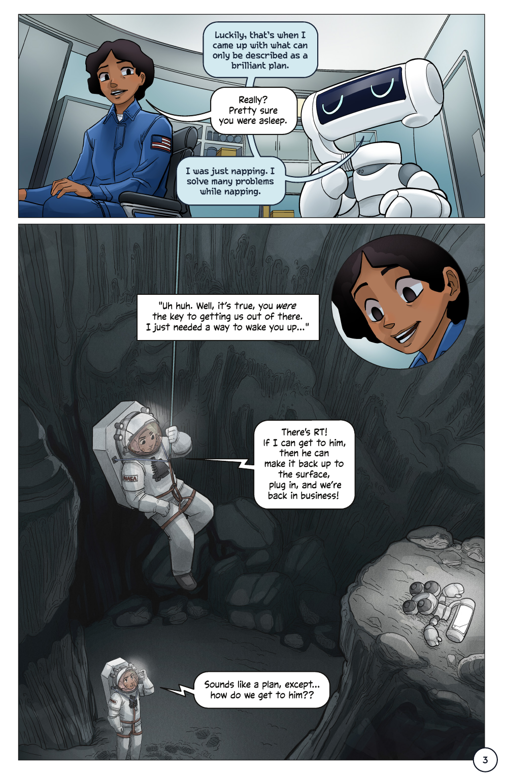 First Woman #2: Expanding Our Universe, page 5. Credit: NASA. Public domain (U.S. government work).