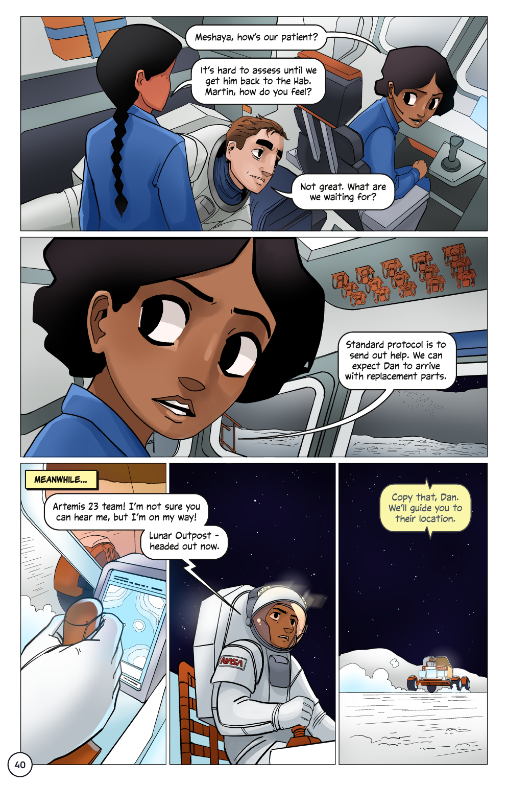 First Woman #2: Expanding Our Universe, page 42. Credit: NASA. Public domain (U.S. government work).