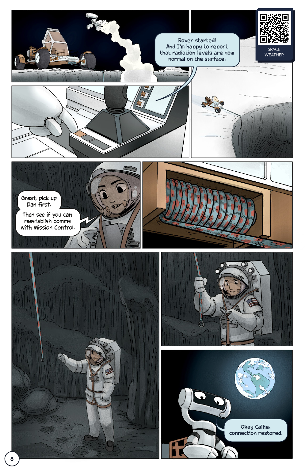 First Woman #2: Expanding Our Universe, page 10. Credit: NASA. Public domain (U.S. government work).