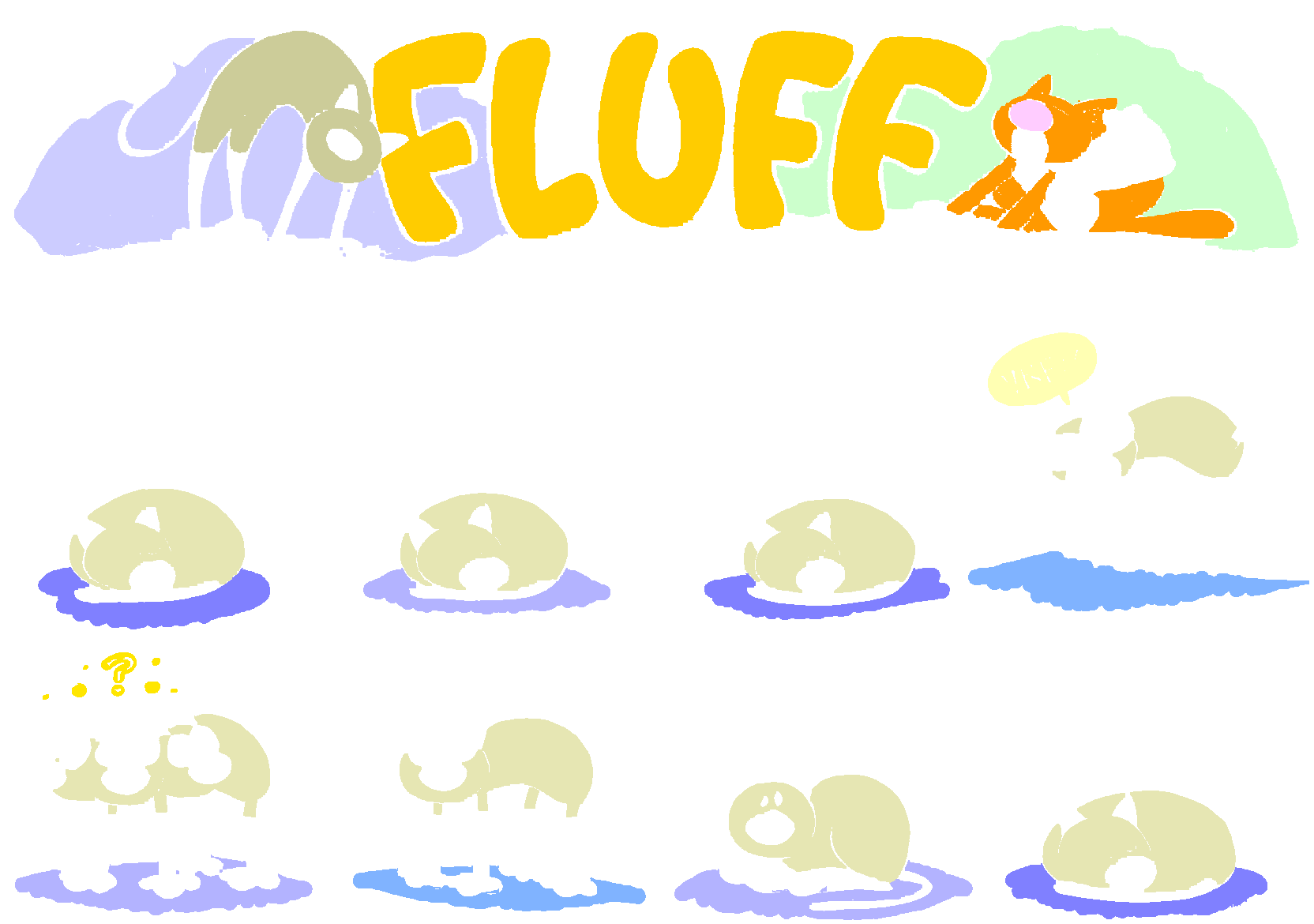 Fluff sunday strip, Sep 28, 1997. Nina Paley, CC BY-SA 3.0 US. Print master from https://archive.org/details/FluffComicStrips (TIFF converted losslessly to PNG for the web).