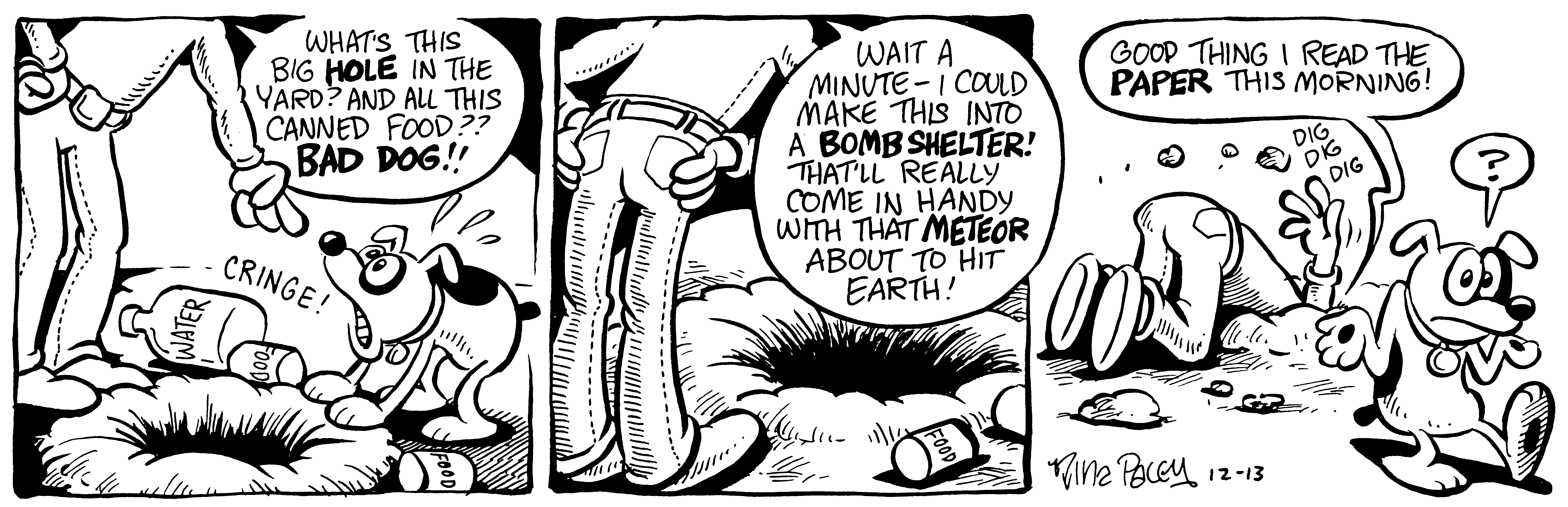 Fluff daily strip, Dec 13, 1997. Nina Paley, CC BY-SA 3.0 US. Print master from https://archive.org/details/FluffComicStrips (TIFF converted losslessly to PNG for the web).