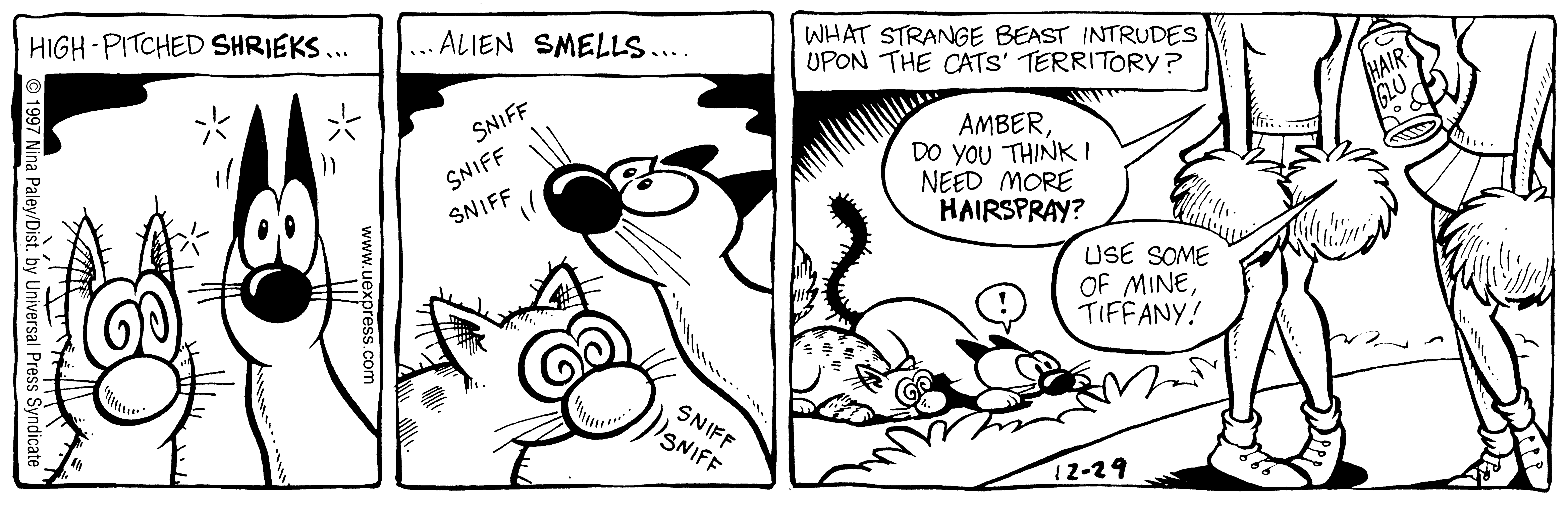 Fluff daily strip, Dec 29, 1997. Nina Paley, CC BY-SA 3.0 US. Print master from https://archive.org/details/FluffComicStrips (TIFF converted losslessly to PNG for the web).