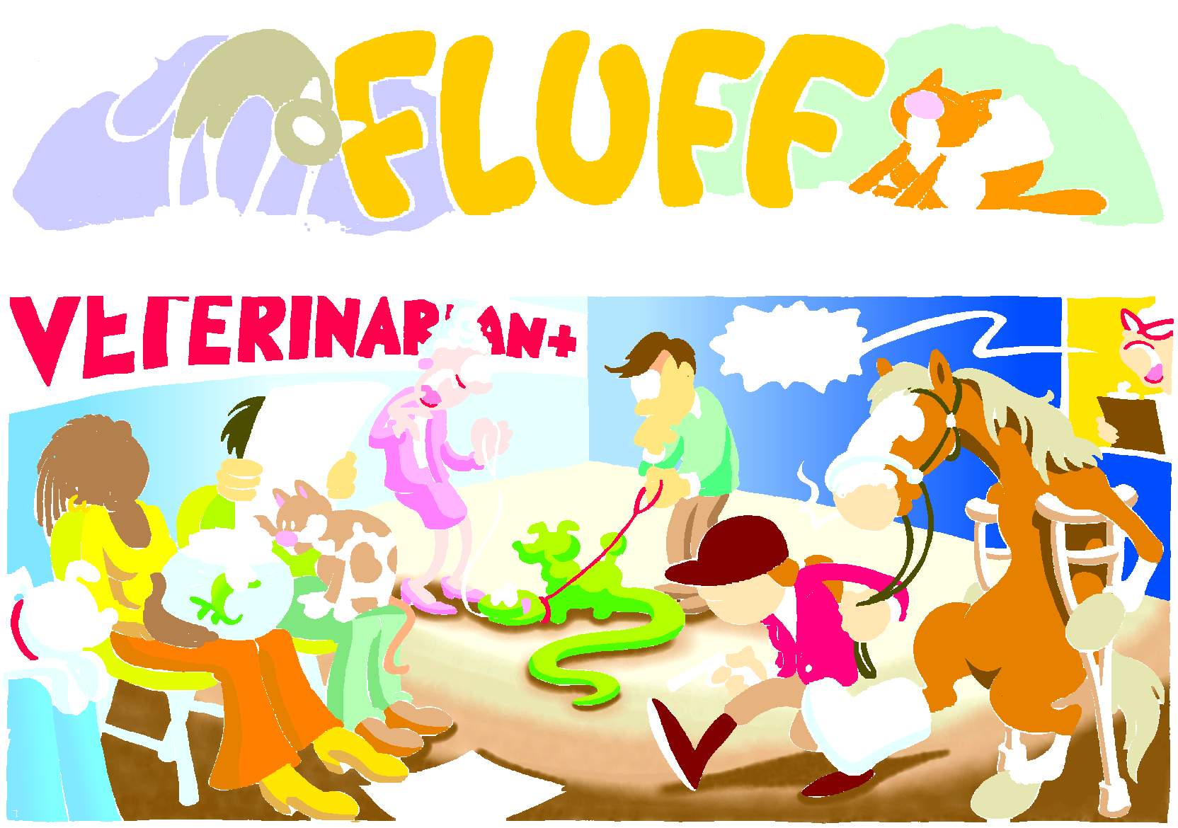 Fluff sunday strip, Feb 1, 1998. Nina Paley, CC BY-SA 3.0 US. Print master from https://archive.org/details/FluffComicStrips (TIFF converted losslessly to PNG for the web).