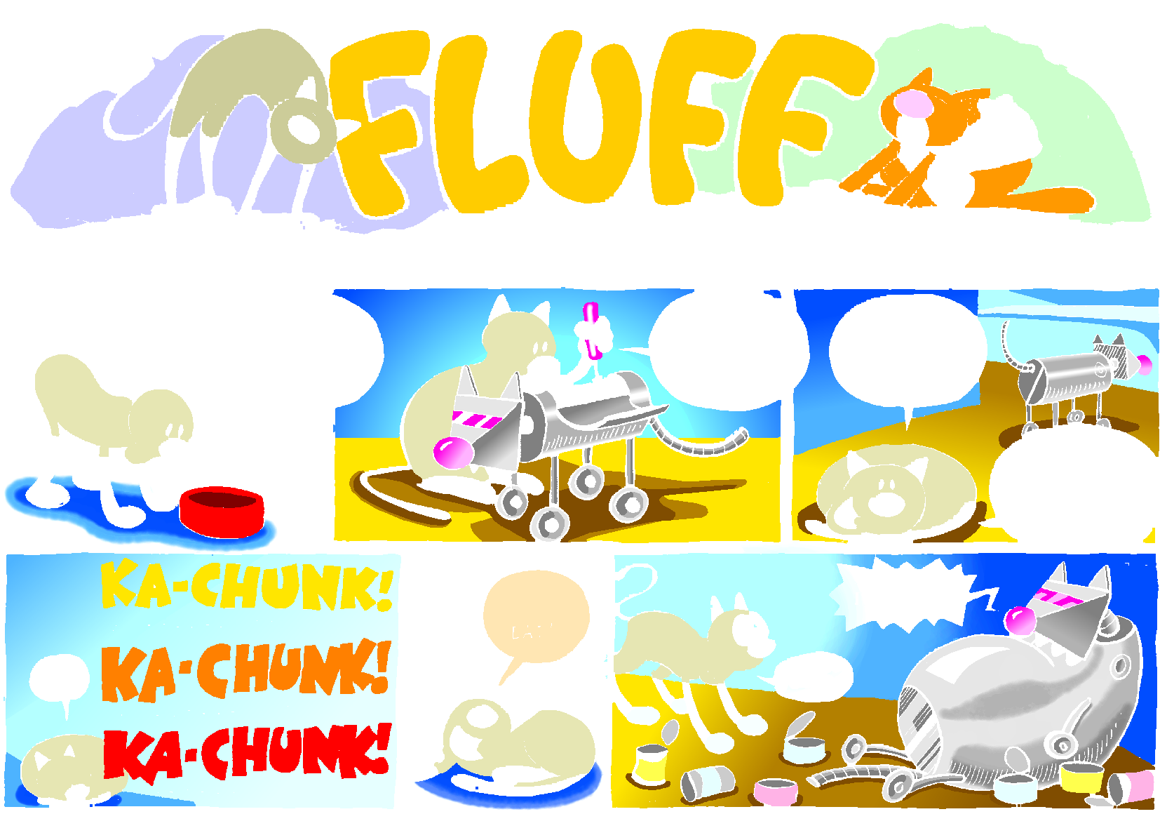 Fluff sunday strip, Apr 12, 1998. Nina Paley, CC BY-SA 3.0 US. Print master from https://archive.org/details/FluffComicStrips (TIFF converted losslessly to PNG for the web).