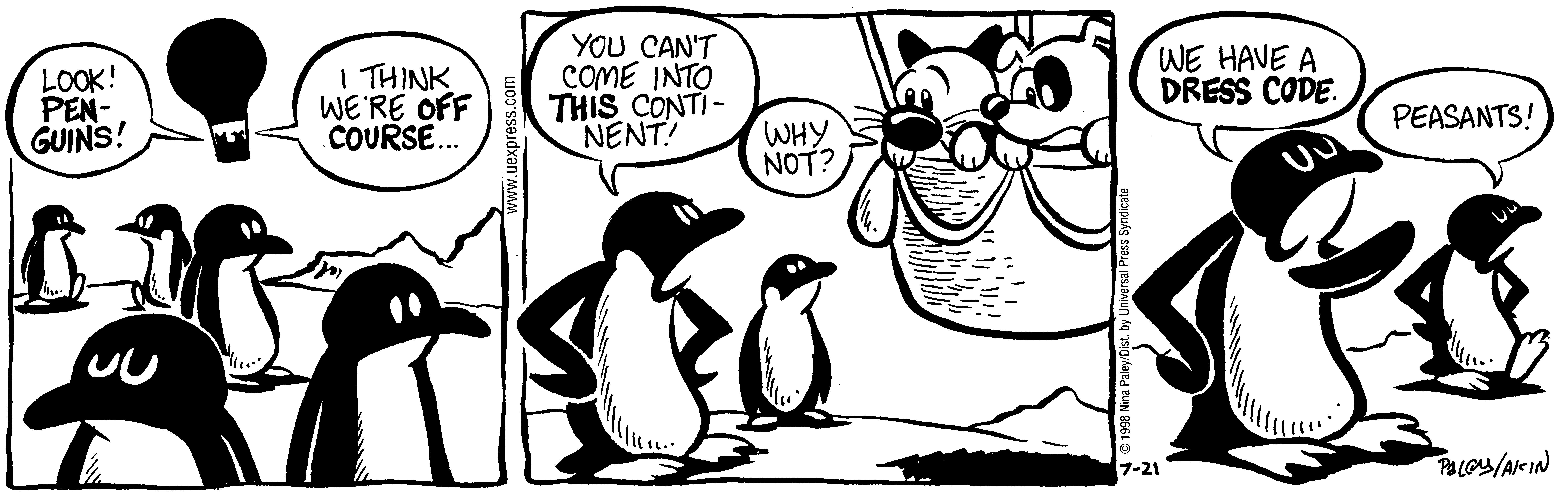 Fluff daily strip, Jul 21, 1998. Nina Paley, CC BY-SA 3.0 US. Print master from https://archive.org/details/FluffComicStrips (TIFF converted losslessly to PNG for the web).