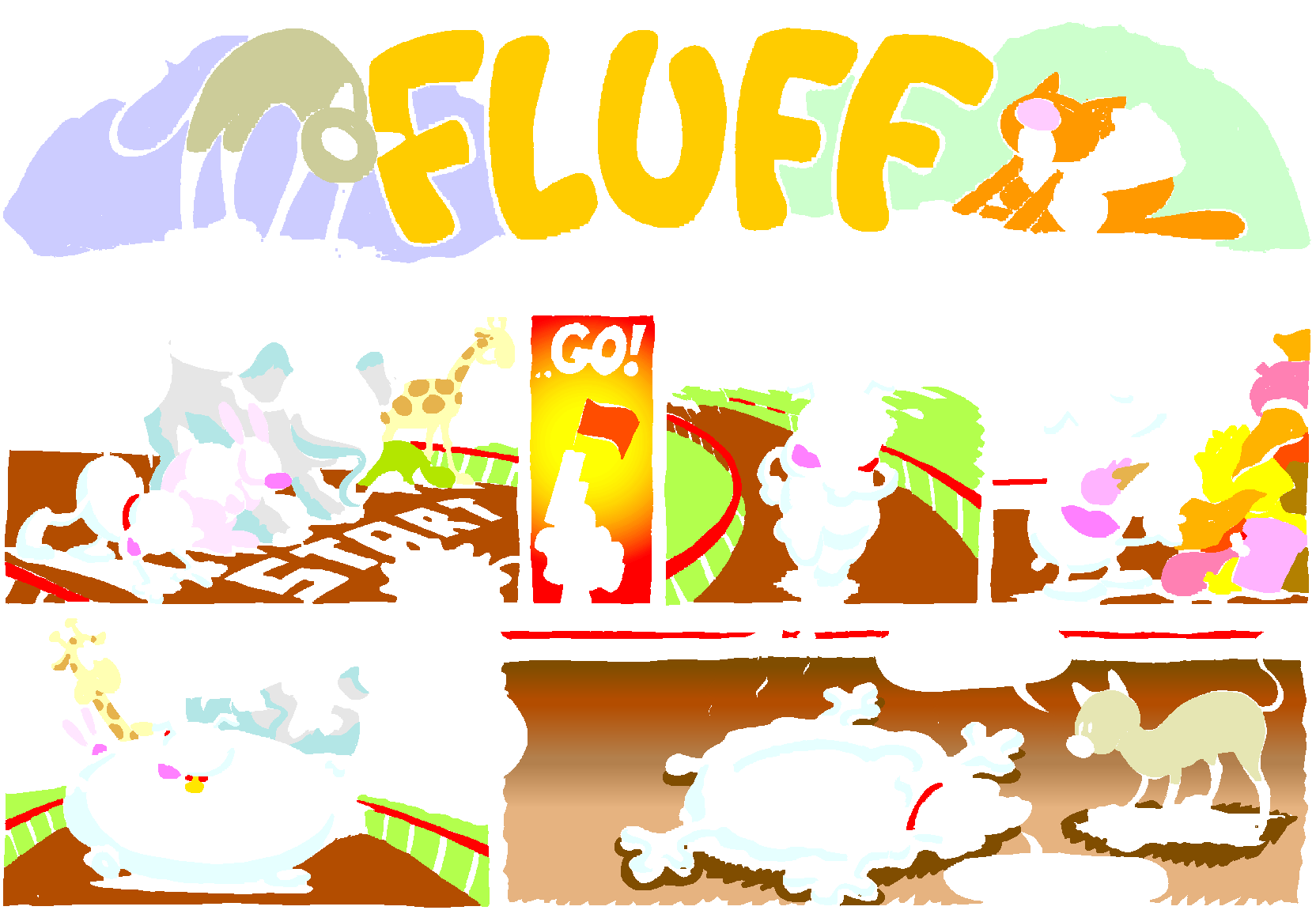 Fluff sunday strip, Sep 6, 1998. Nina Paley, CC BY-SA 3.0 US. Print master from https://archive.org/details/FluffComicStrips (TIFF converted losslessly to PNG for the web).
