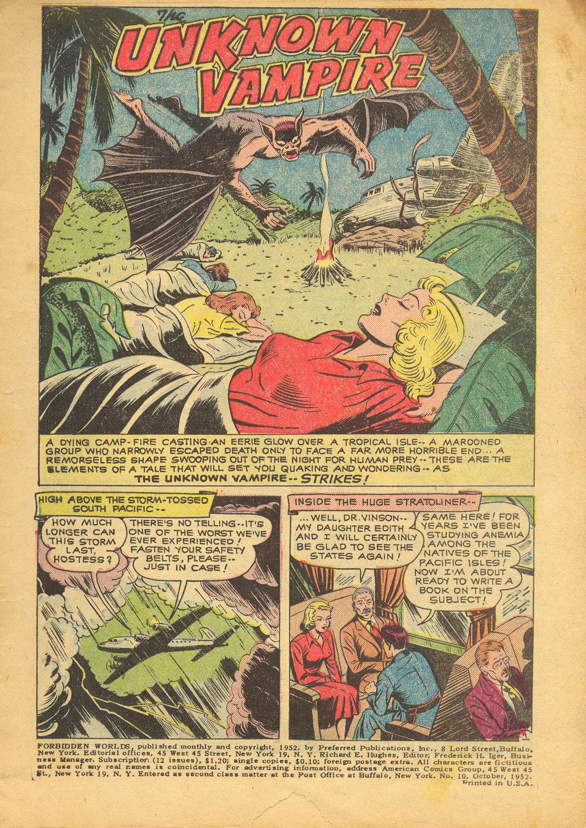 Forbidden Worlds #10 (American Comics Group), page 3. Public domain (US).