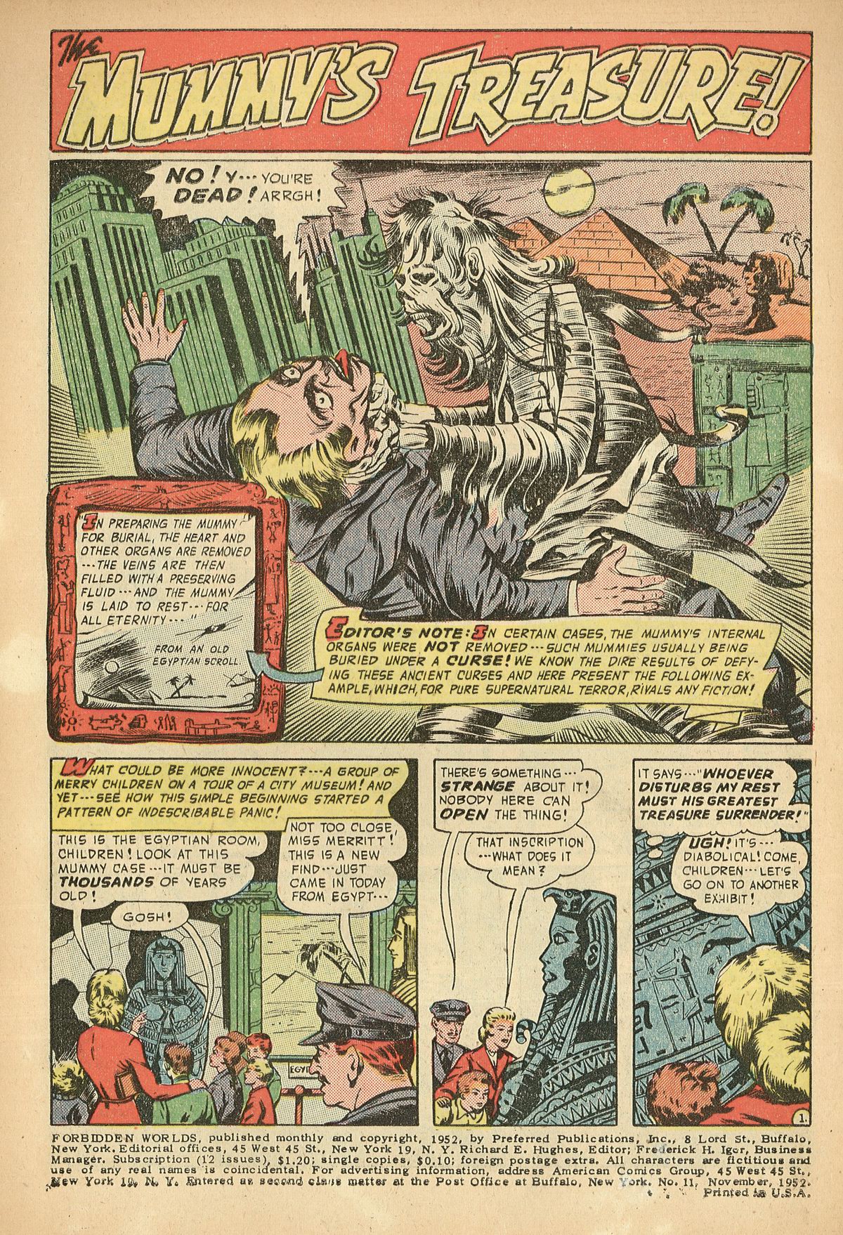 Forbidden Worlds #11 (American Comics Group), page 3. Public domain (US).