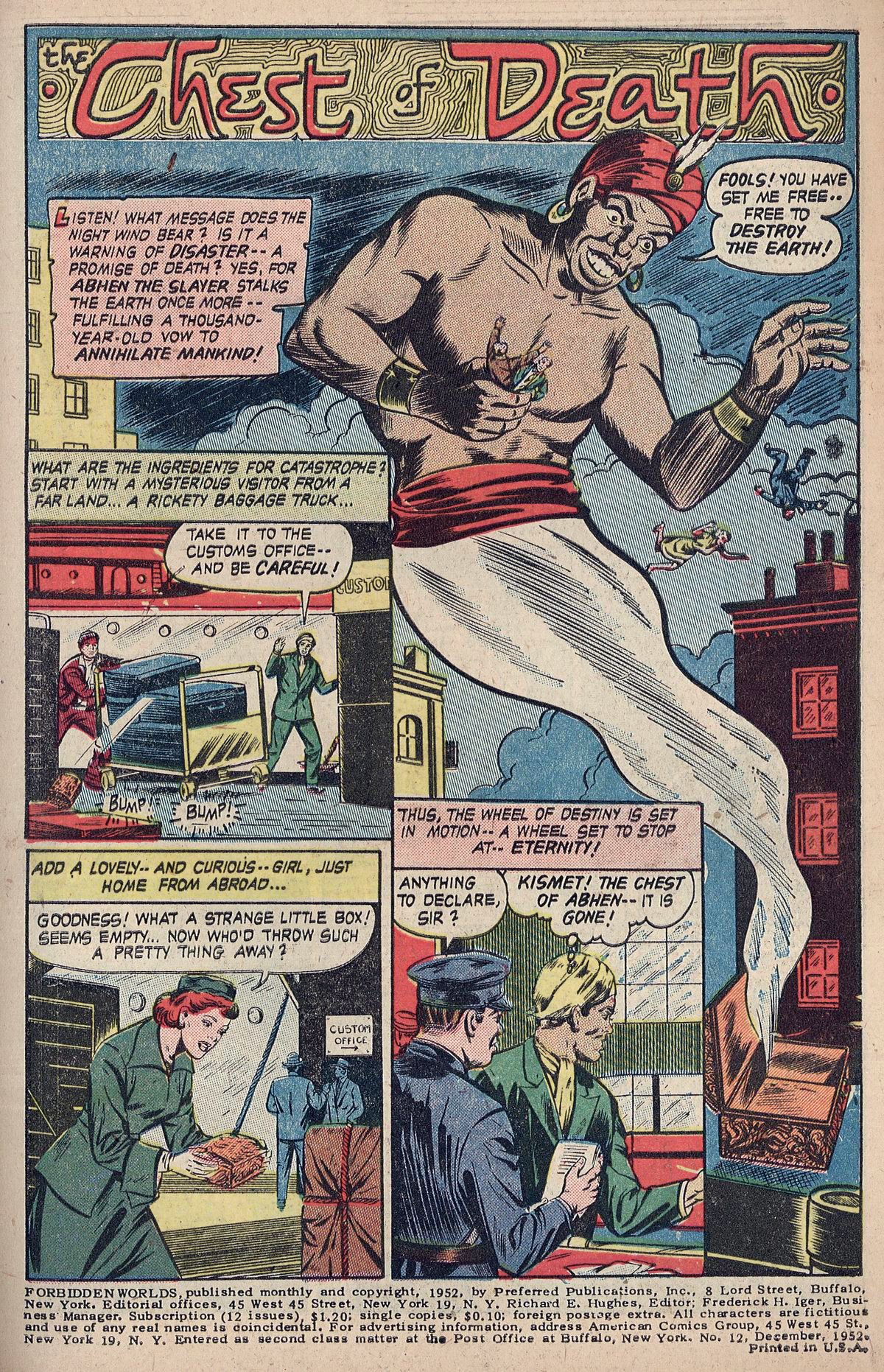 Forbidden Worlds #12 (American Comics Group), page 3. Public domain (US).