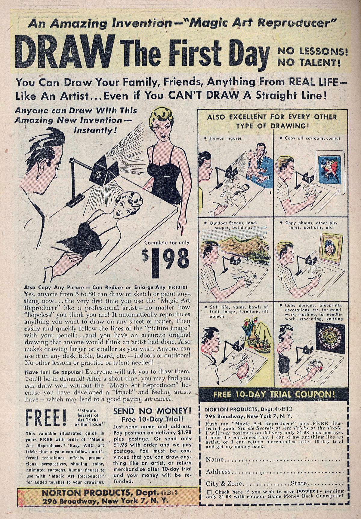 Forbidden Worlds #12 (American Comics Group), page 34. Public domain (US).