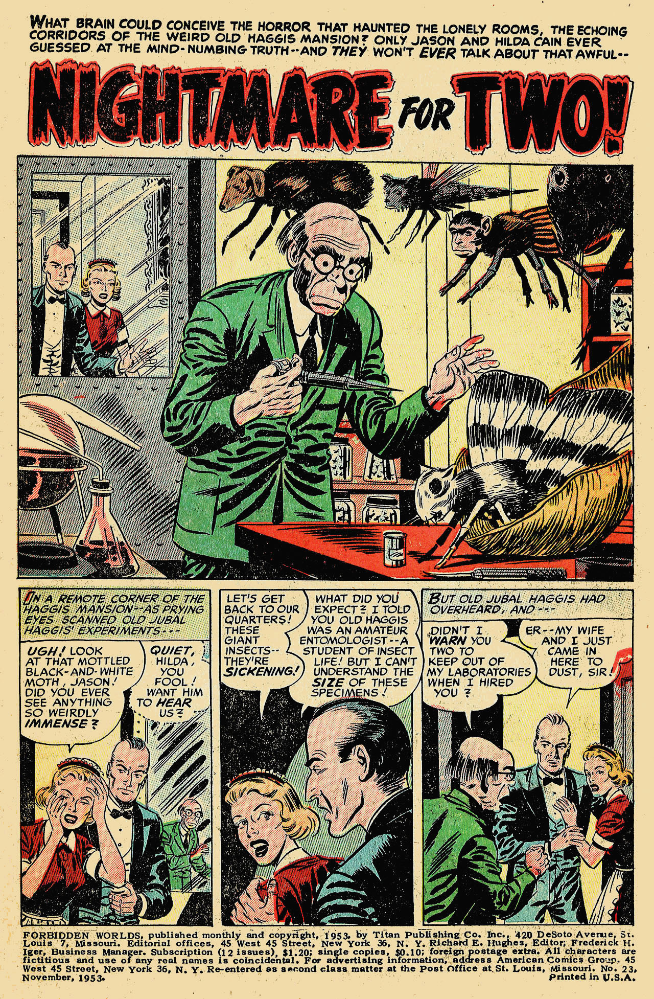Forbidden Worlds #13 (American Comics Group), page 3. Public domain (US).