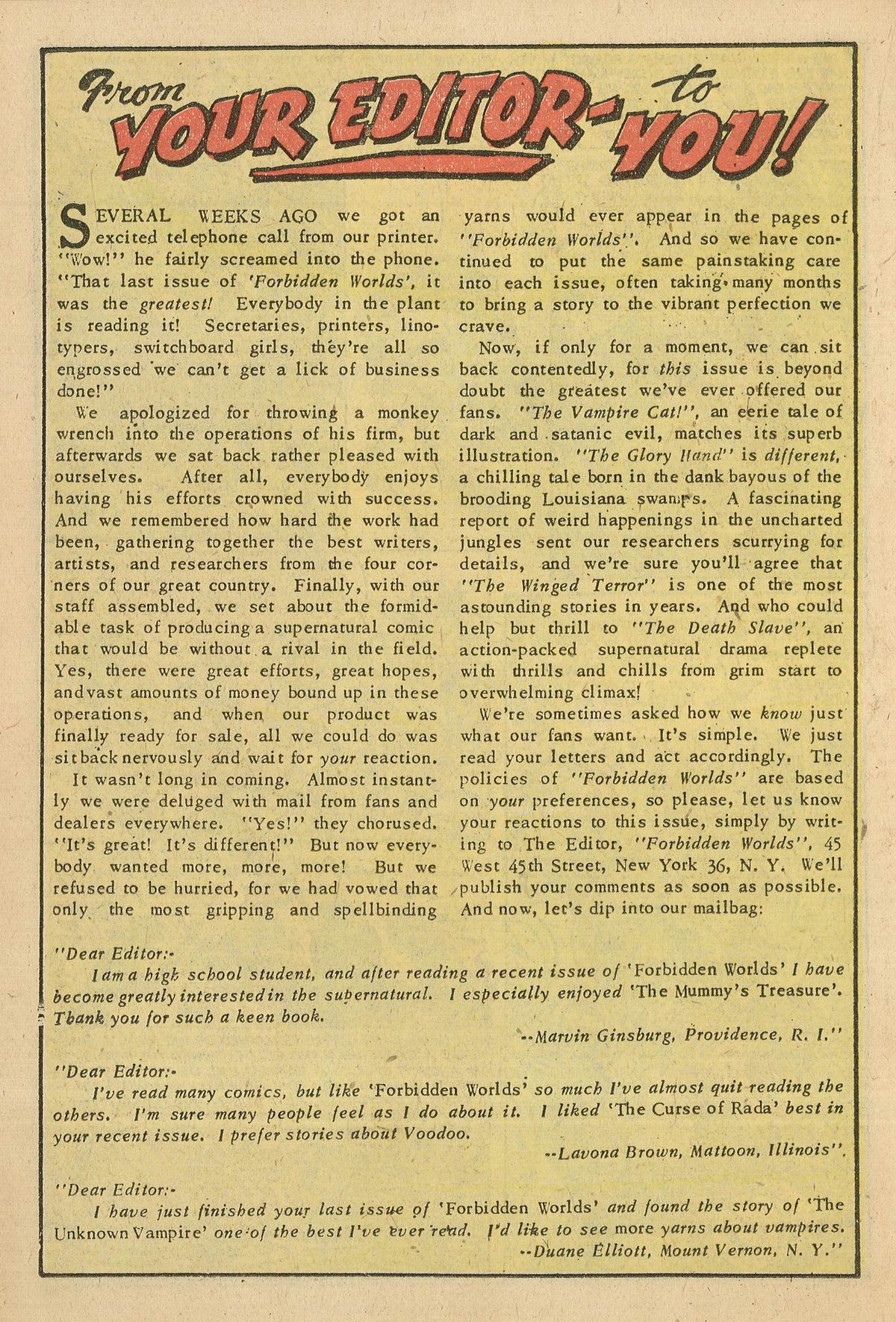 Forbidden Worlds #15 (American Comics Group), page 18. Public domain (US).