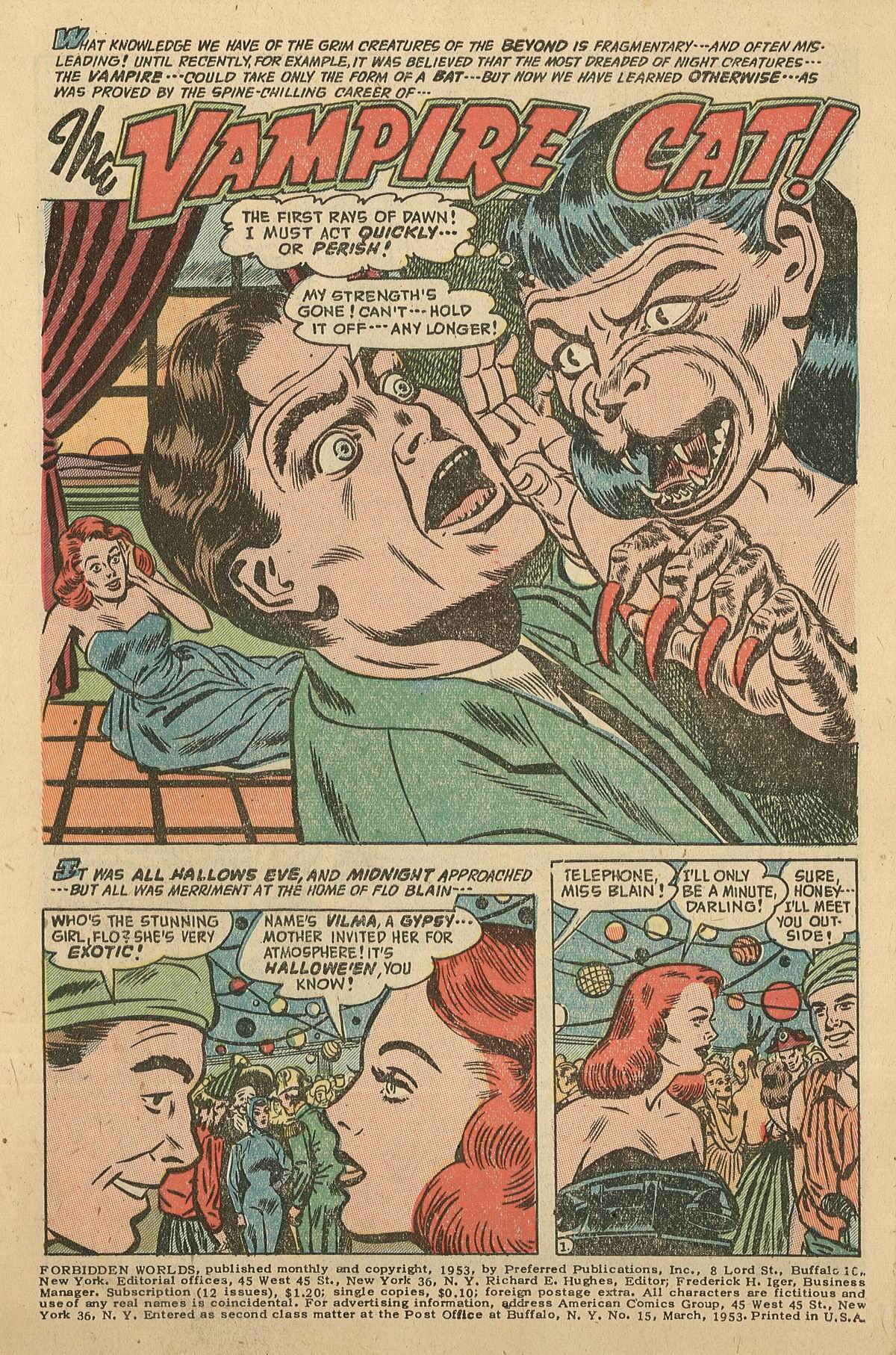 Forbidden Worlds #15 (American Comics Group), page 3. Public domain (US).