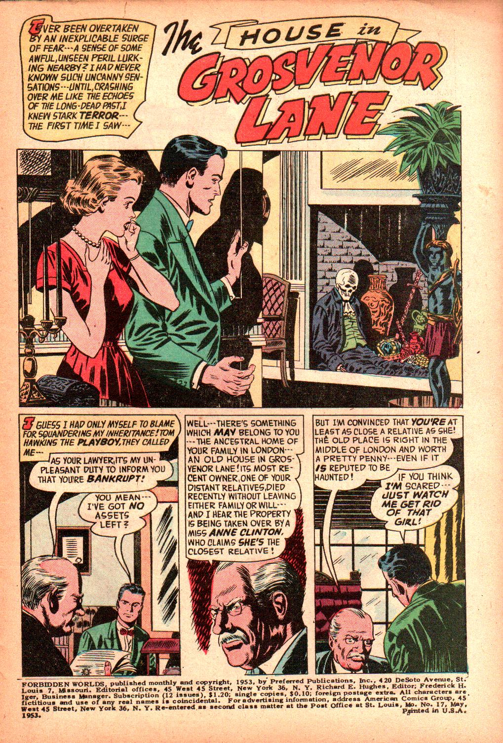 Forbidden Worlds #17 (American Comics Group), page 3. Public domain (US).
