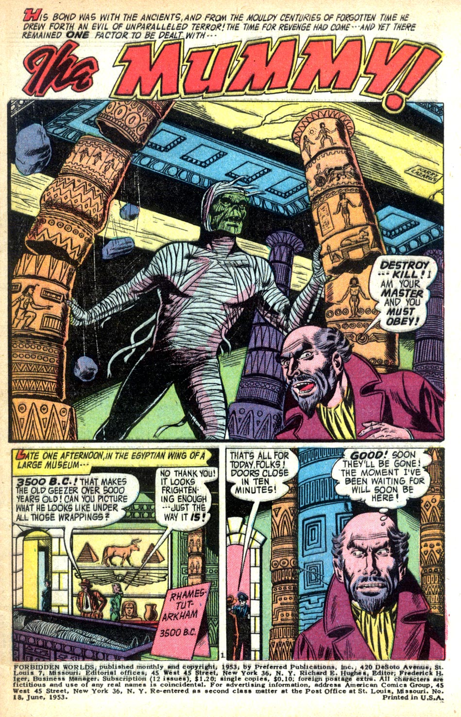 Forbidden Worlds #18 (American Comics Group), page 3. Public domain (US).