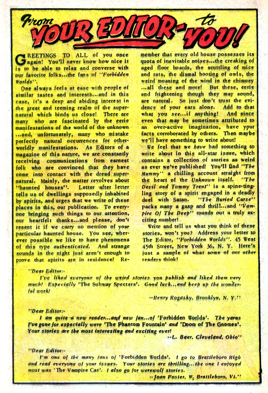 Forbidden Worlds #18 (American Comics Group), page 26. Public domain (US).