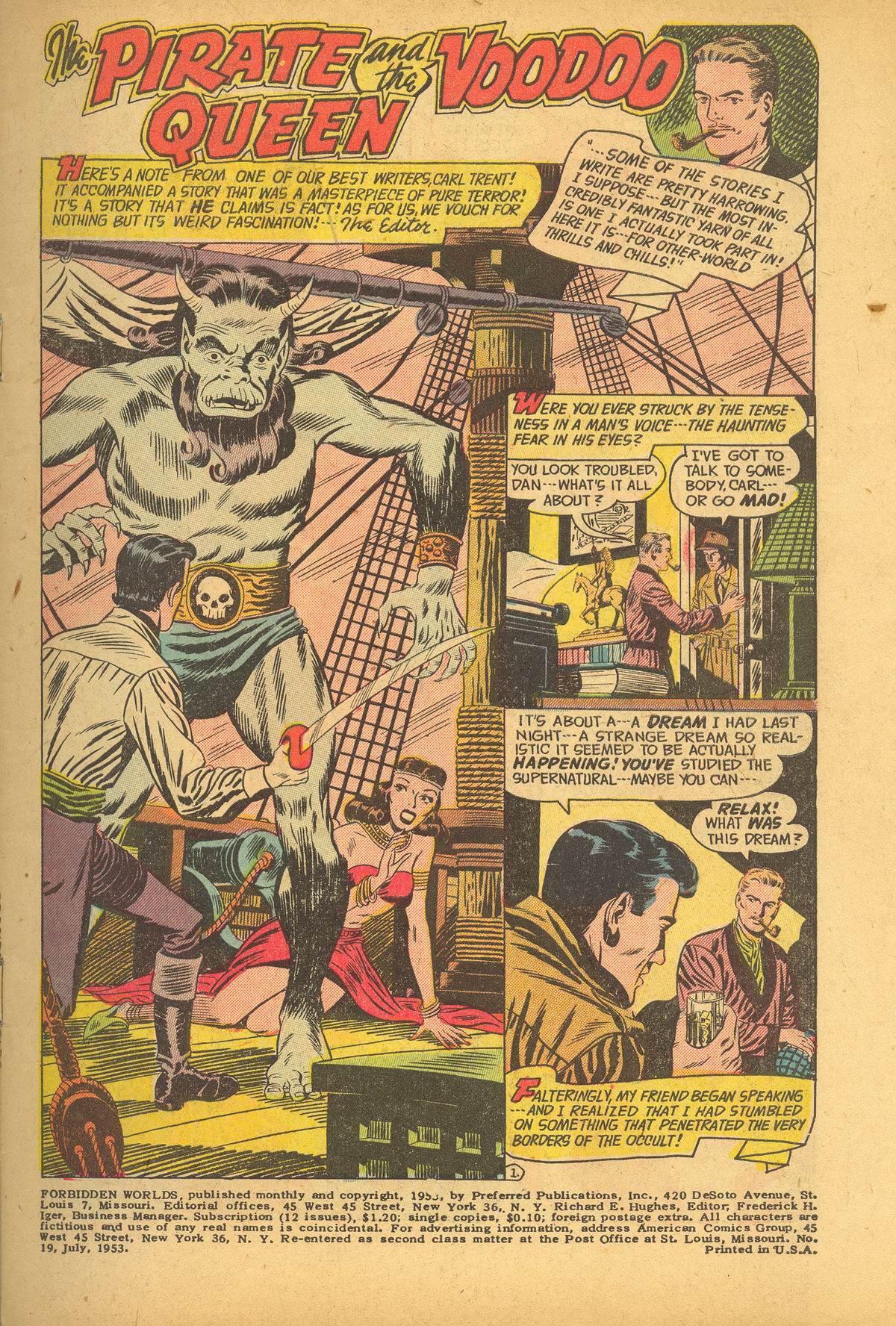 Forbidden Worlds #19 (American Comics Group), page 3. Public domain (US).