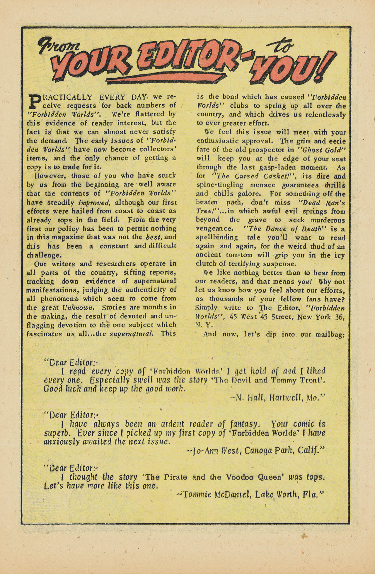 Forbidden Worlds #22 (American Comics Group), page 26. Public domain (US).