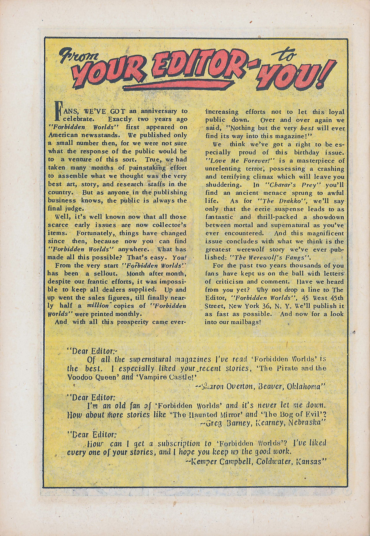 Forbidden Worlds #24 (American Comics Group), page 26. Public domain (US).