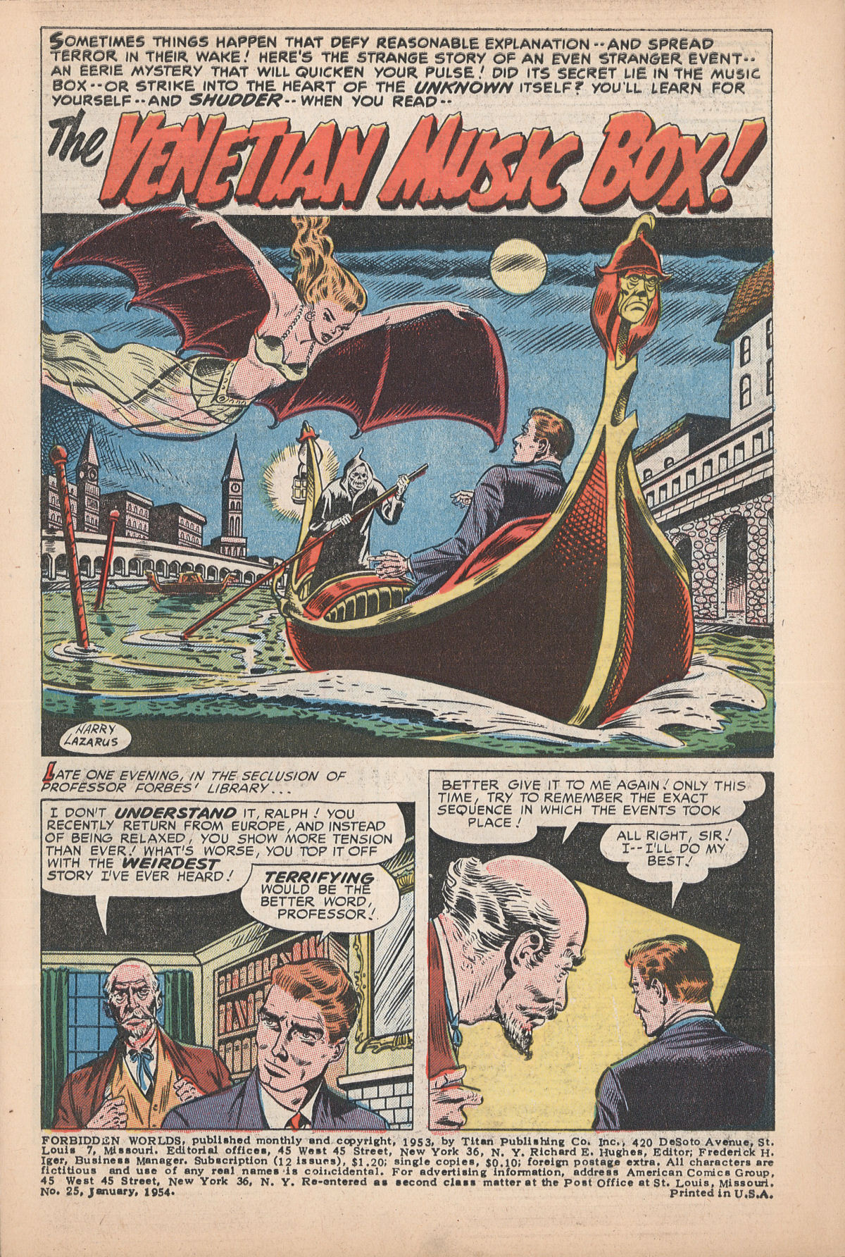 Forbidden Worlds #25 (American Comics Group), page 3. Public domain (US).