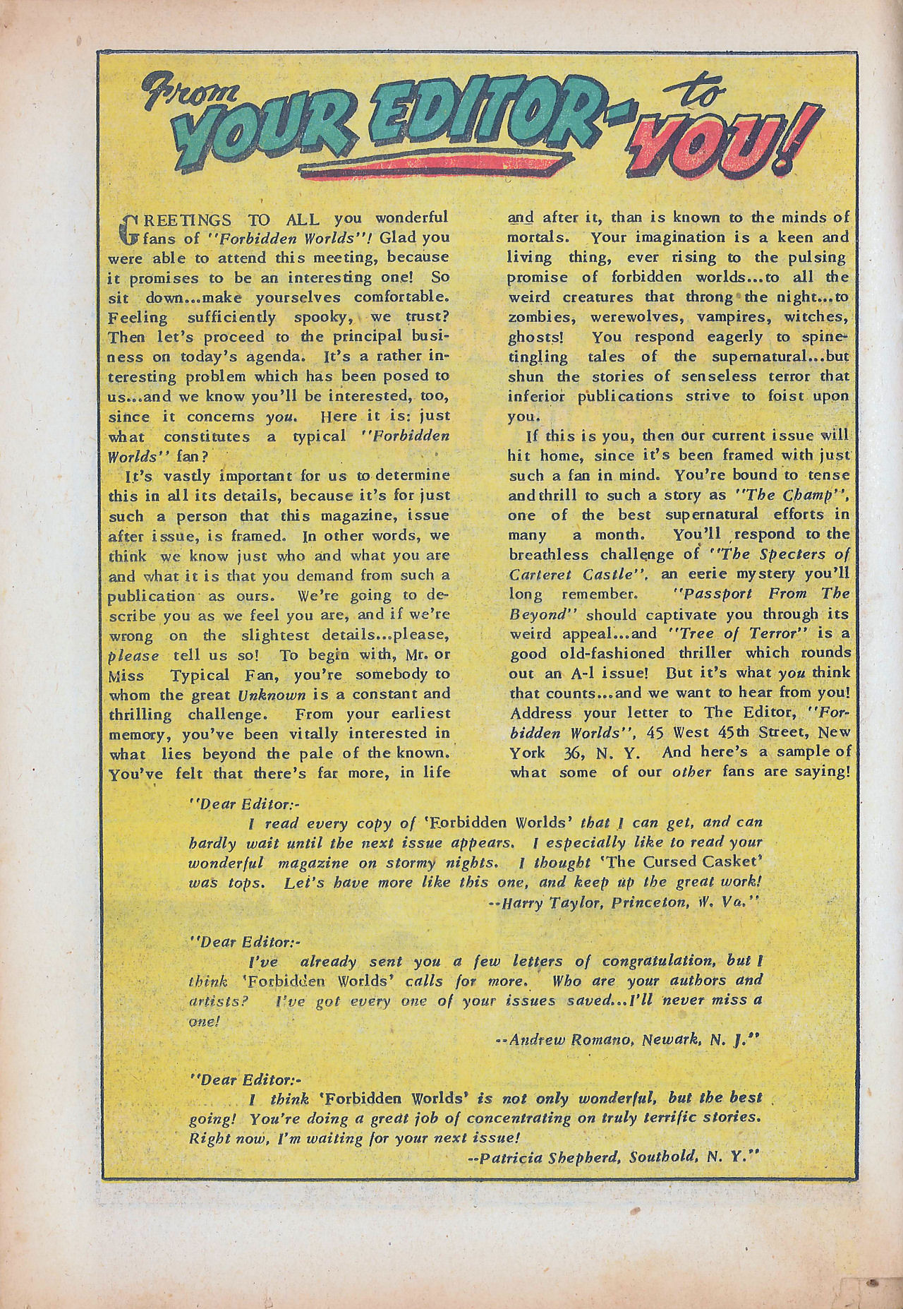 Forbidden Worlds #26 (American Comics Group), page 20. Public domain (US).