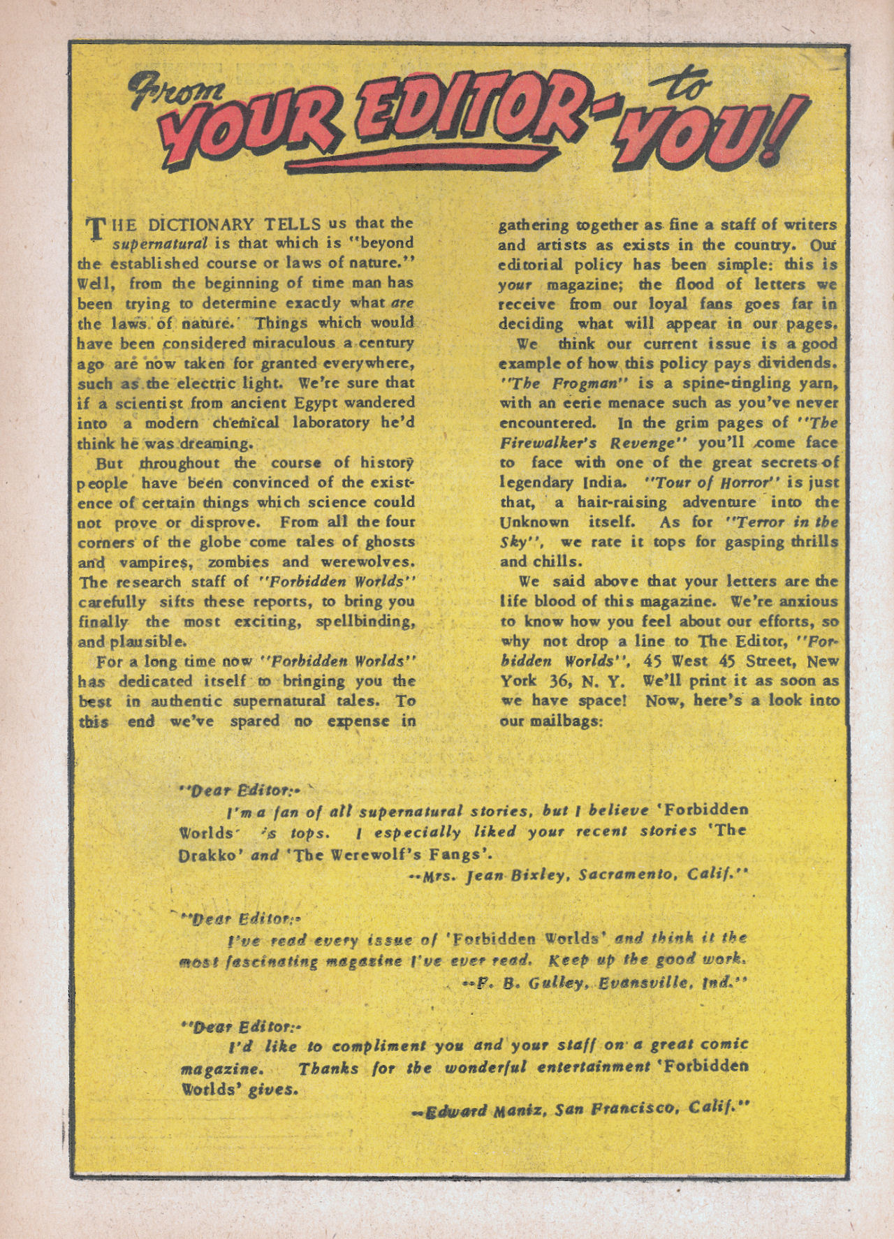 Forbidden Worlds #29 (American Comics Group), page 18. Public domain (US).