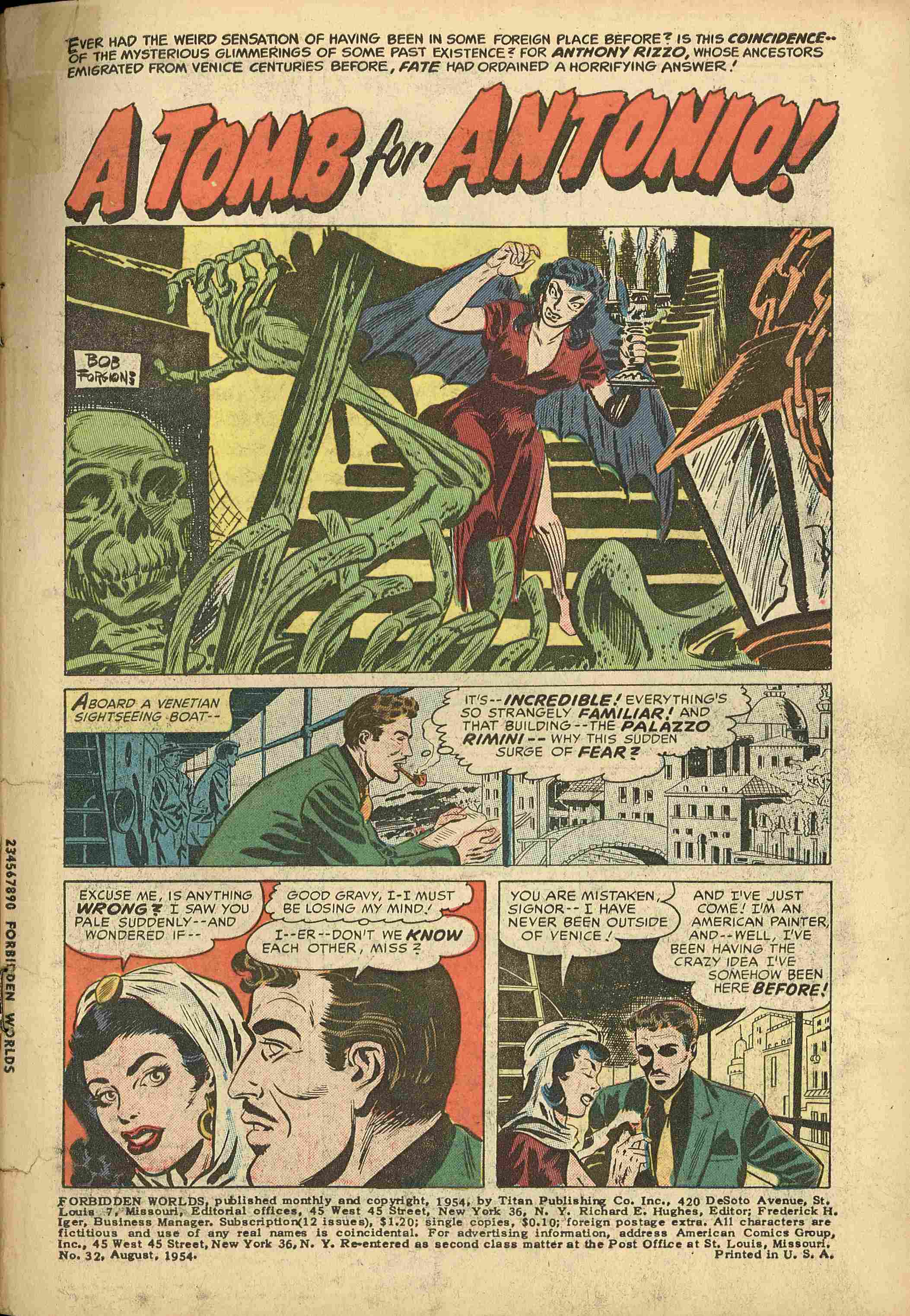 Forbidden Worlds #32 (American Comics Group), page 3. Public domain (US).