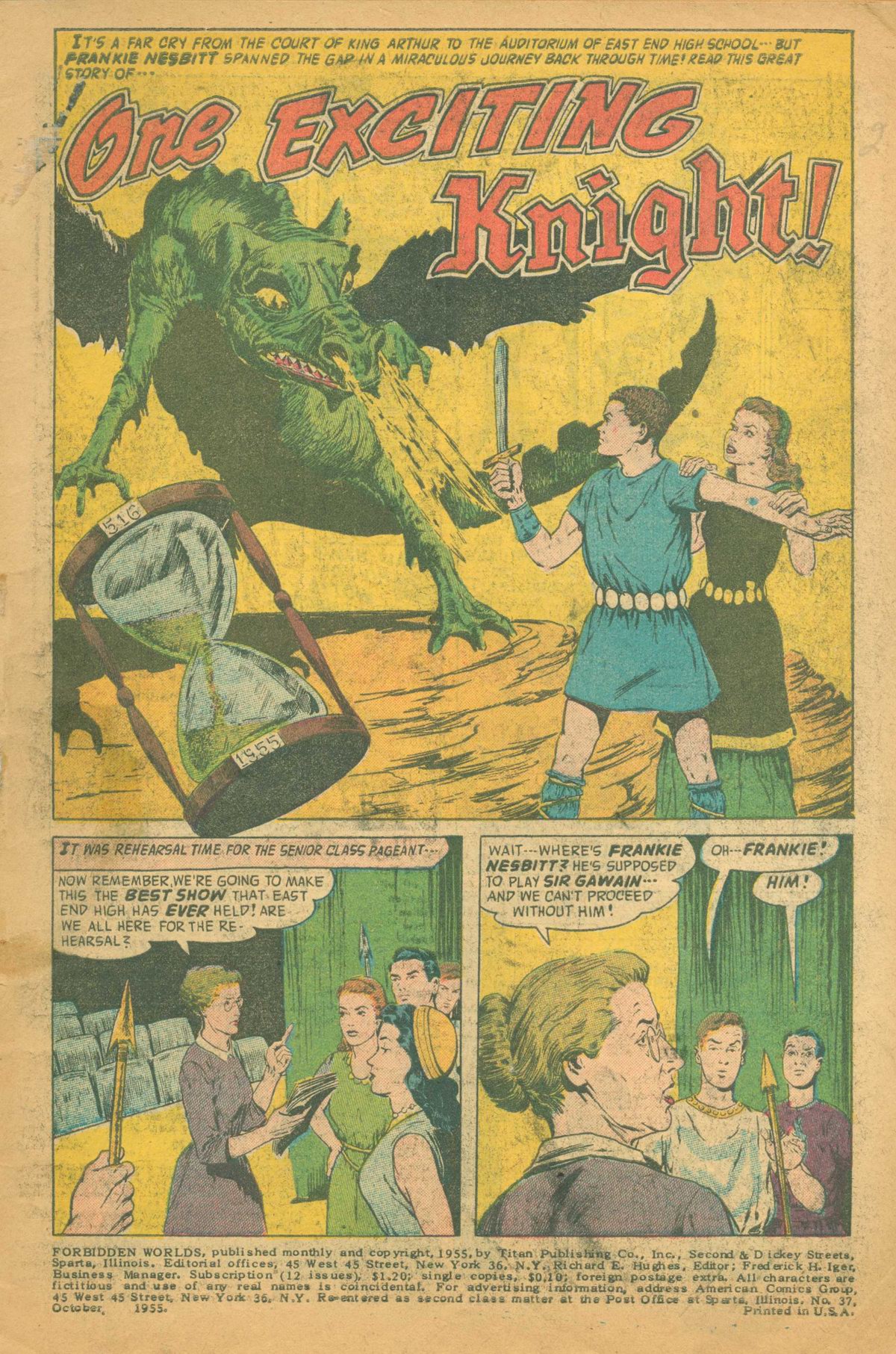 Forbidden Worlds #37 (American Comics Group), page 3. Public domain (US).
