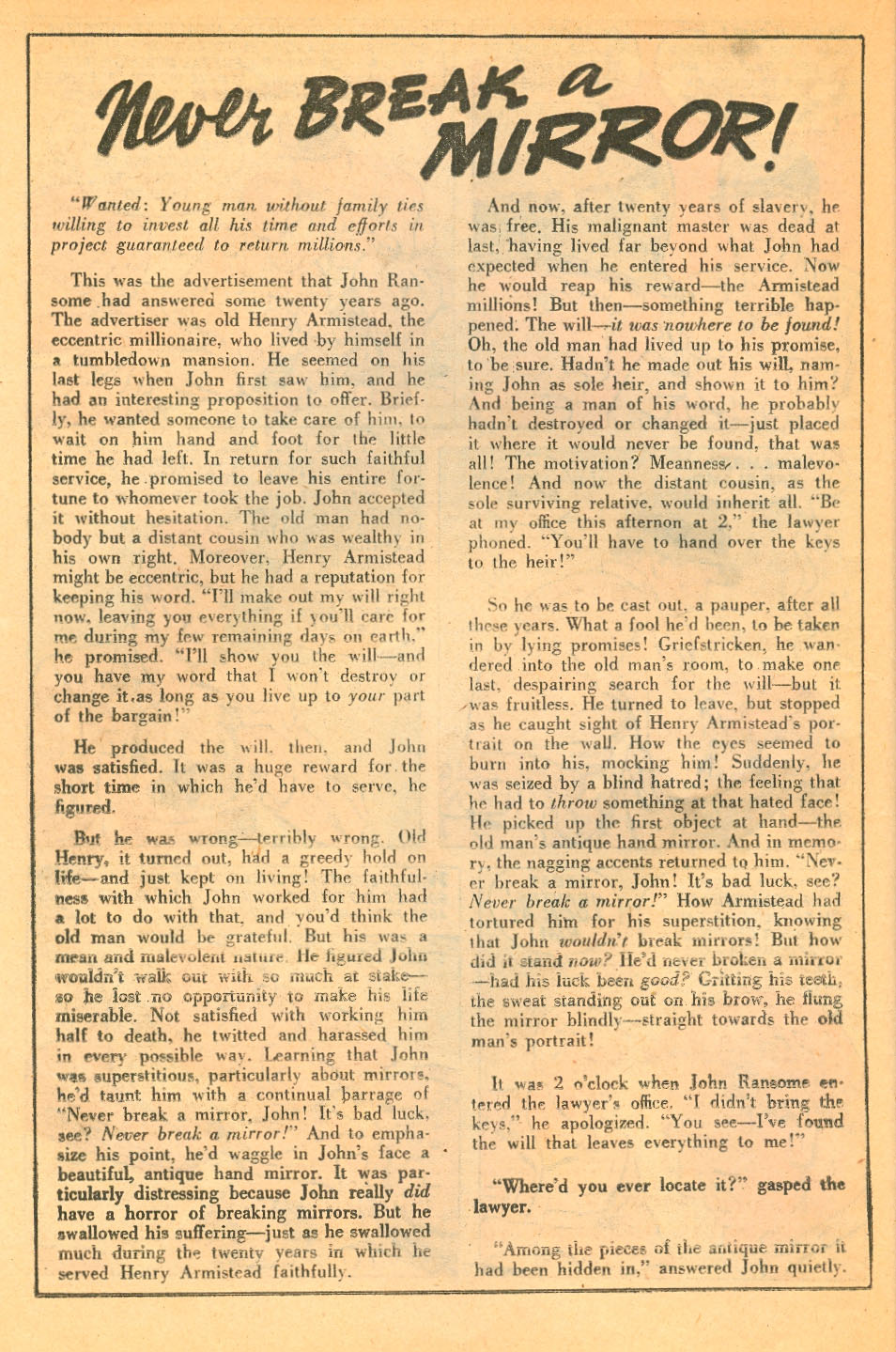Forbidden Worlds #39 (American Comics Group), page 16. Public domain (US).