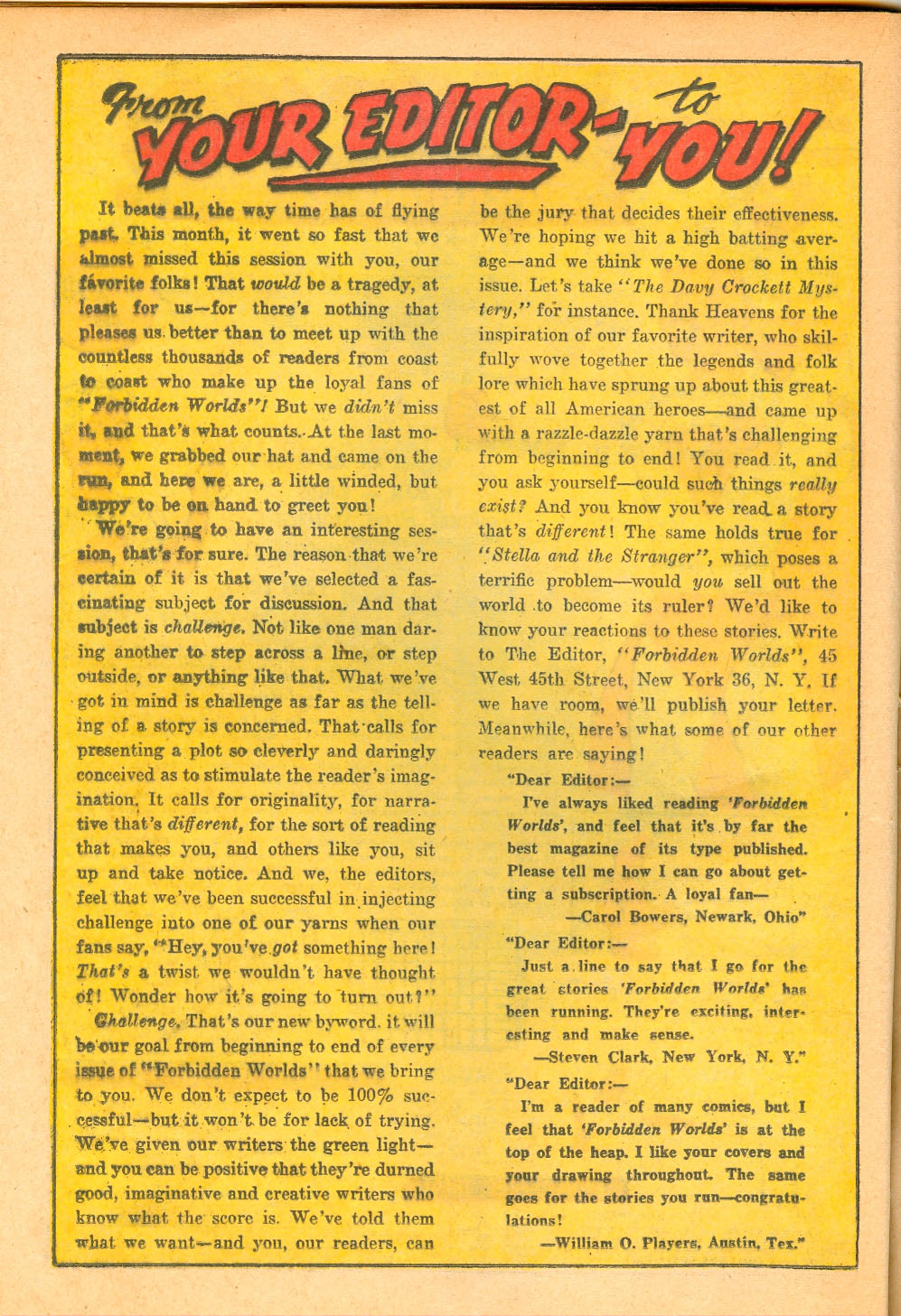Forbidden Worlds #39 (American Comics Group), page 22. Public domain (US).