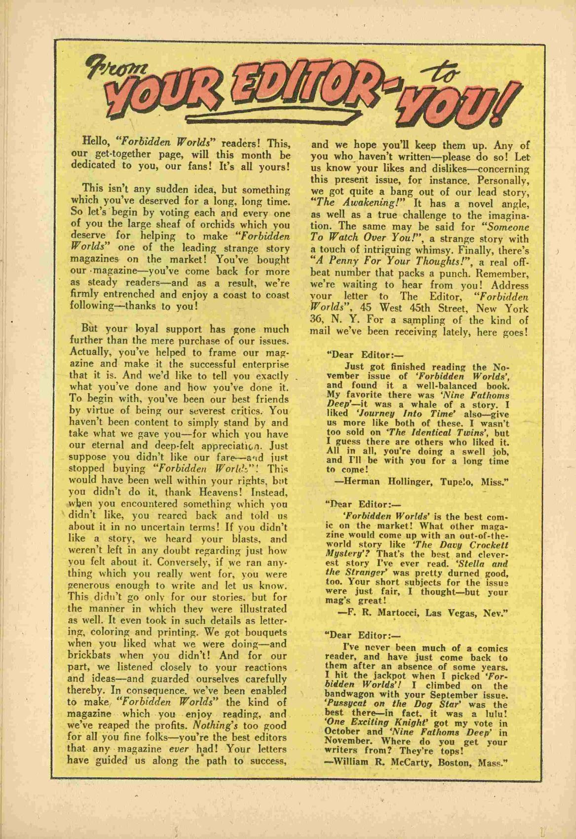 Forbidden Worlds #41 (American Comics Group), page 22. Public domain (US).
