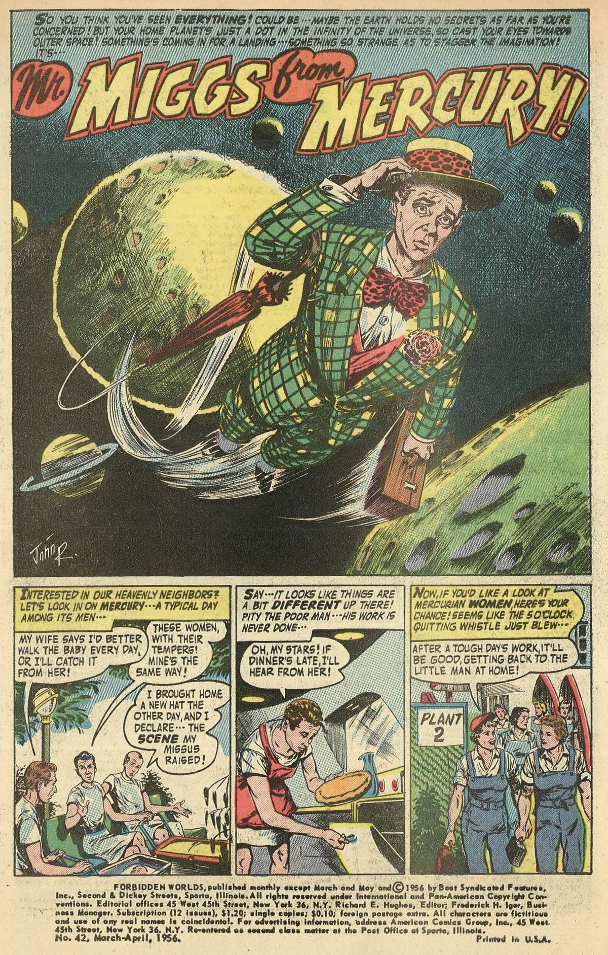 Forbidden Worlds #42 (American Comics Group), page 3. Public domain (US).