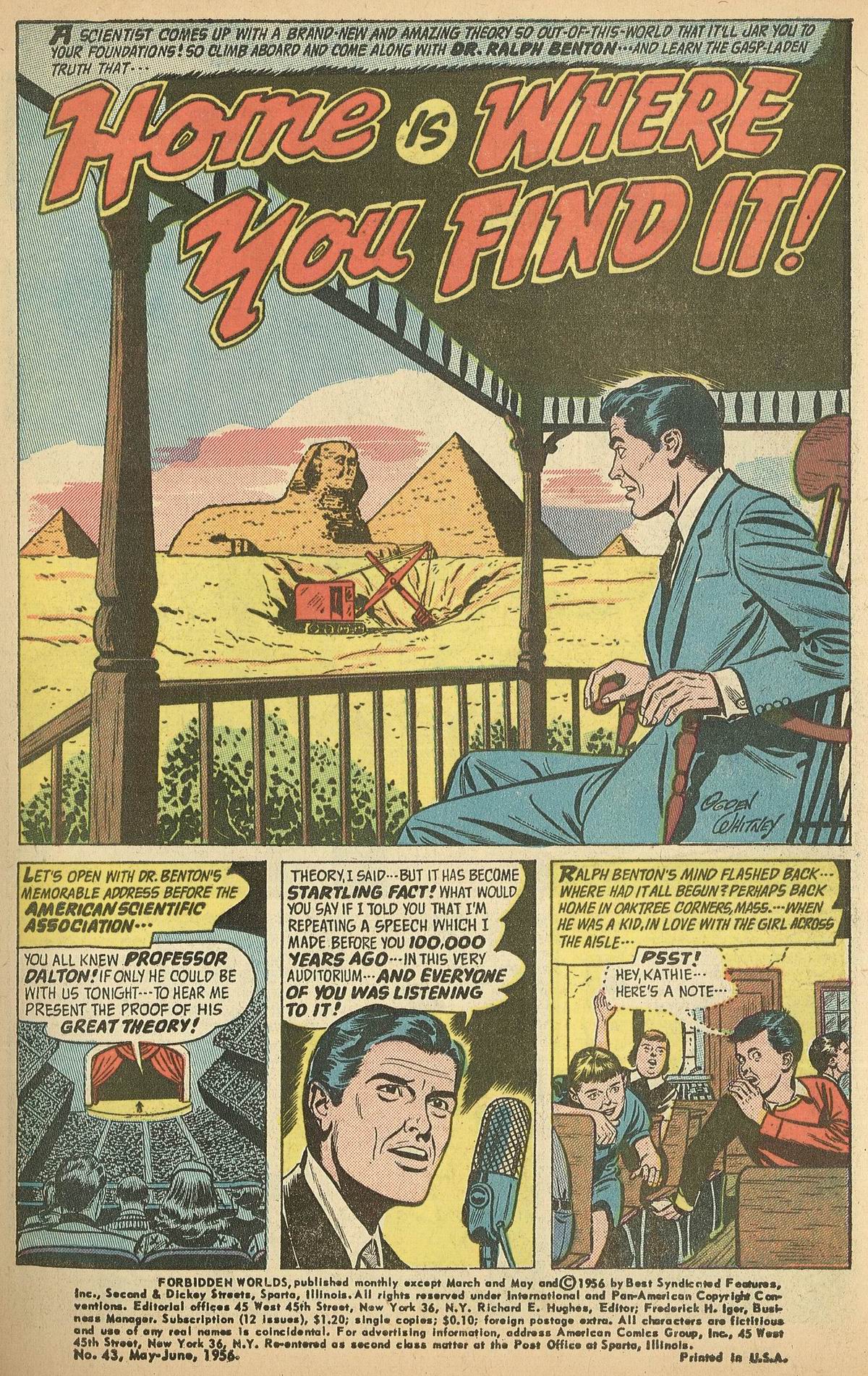 Forbidden Worlds #43 (American Comics Group), page 3. Public domain (US).