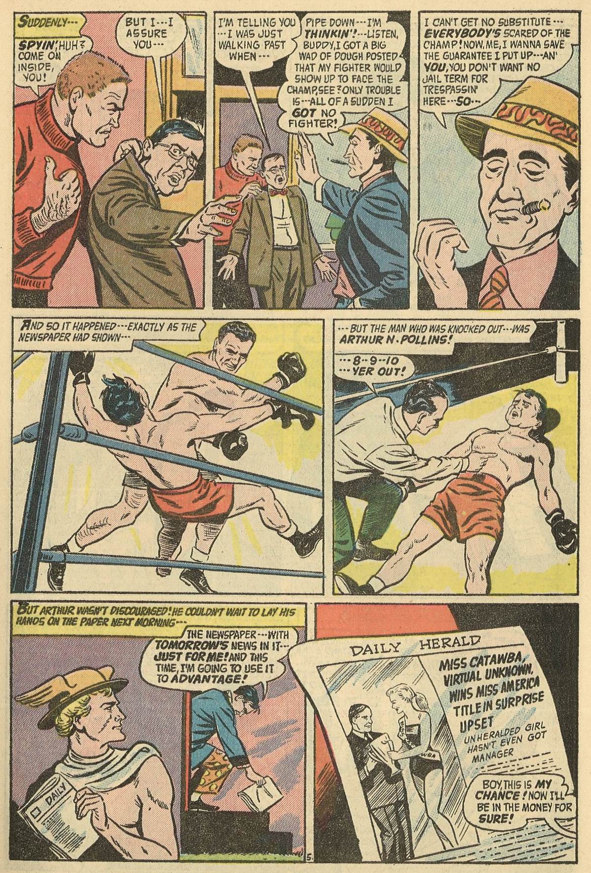 Forbidden Worlds #44 (American Comics Group), page 7. Public domain (US).