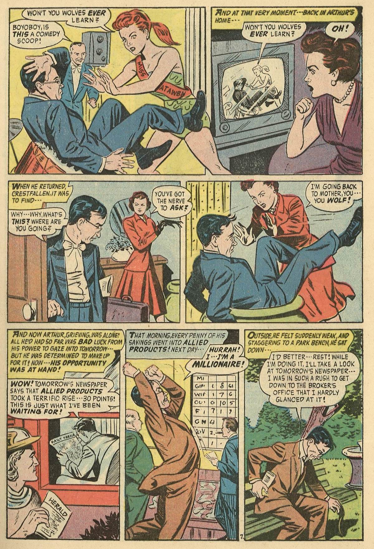 Forbidden Worlds #44 (American Comics Group), page 9. Public domain (US).