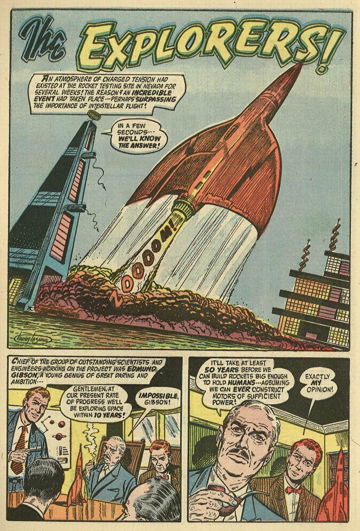 Forbidden Worlds #46 (American Comics Group), page 27. Public domain (US).
