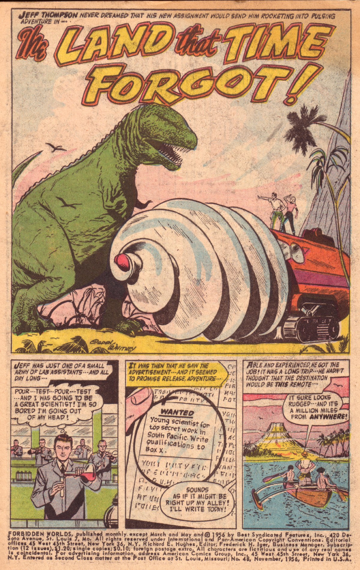 Forbidden Worlds #48 (American Comics Group), page 3. Public domain (US).
