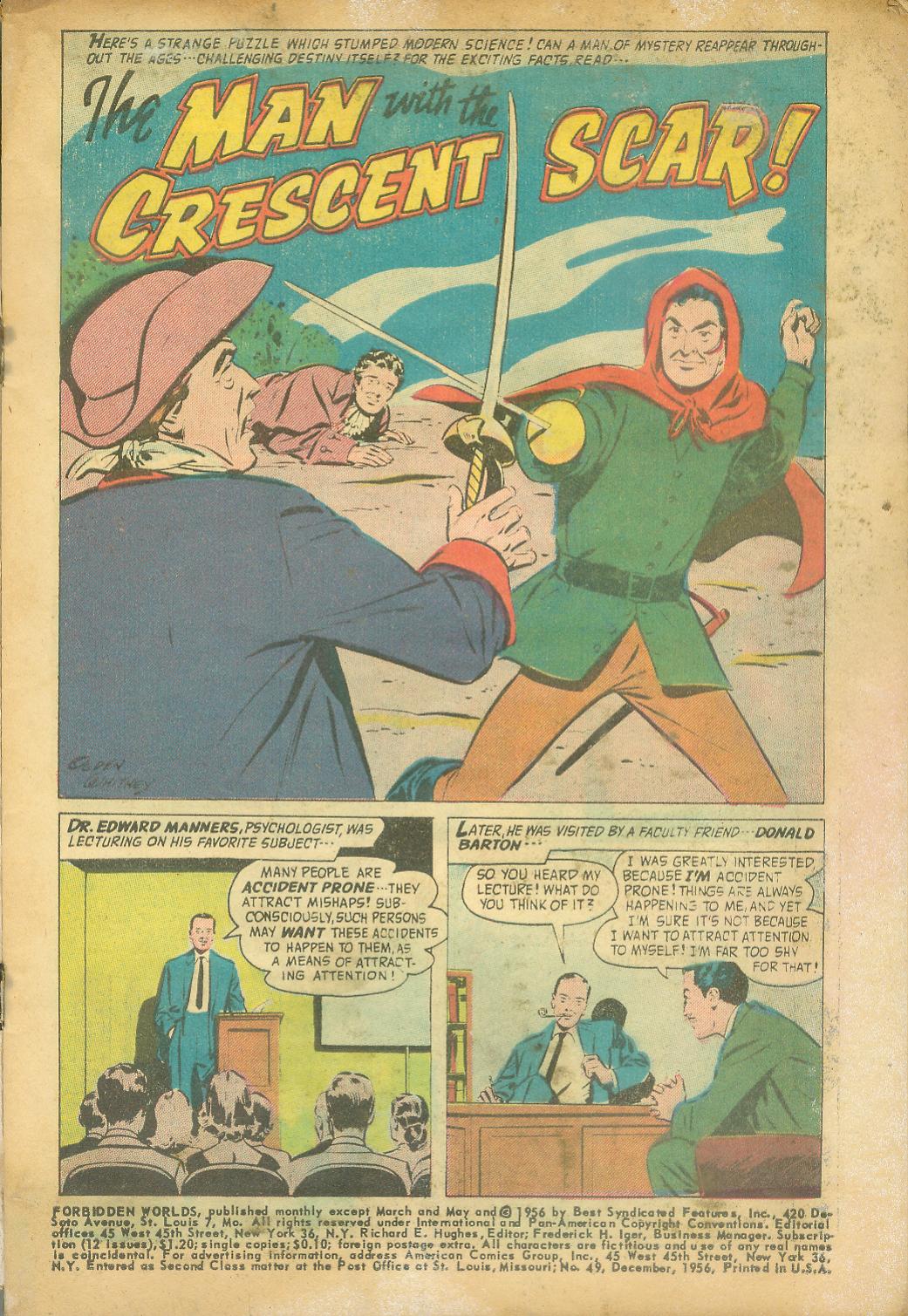 Forbidden Worlds #49 (American Comics Group), page 3. Public domain (US).