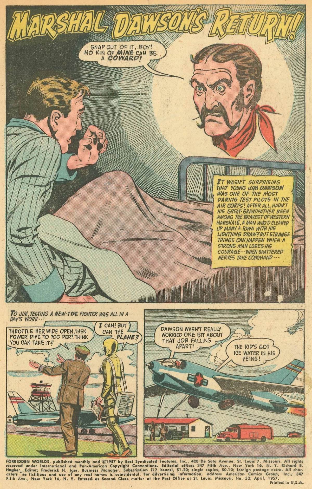 Forbidden Worlds #53 (American Comics Group), page 3. Public domain (US).