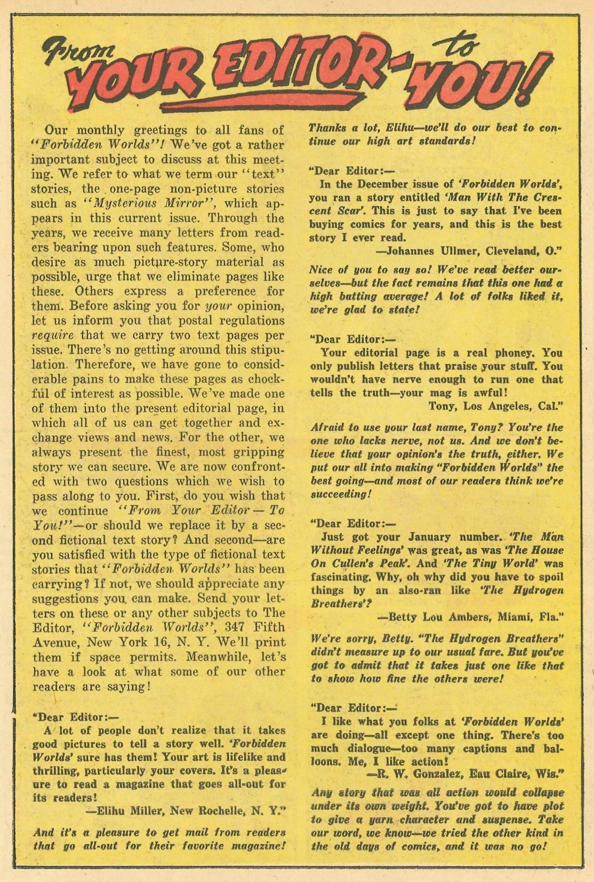 Forbidden Worlds #53 (American Comics Group), page 24. Public domain (US).