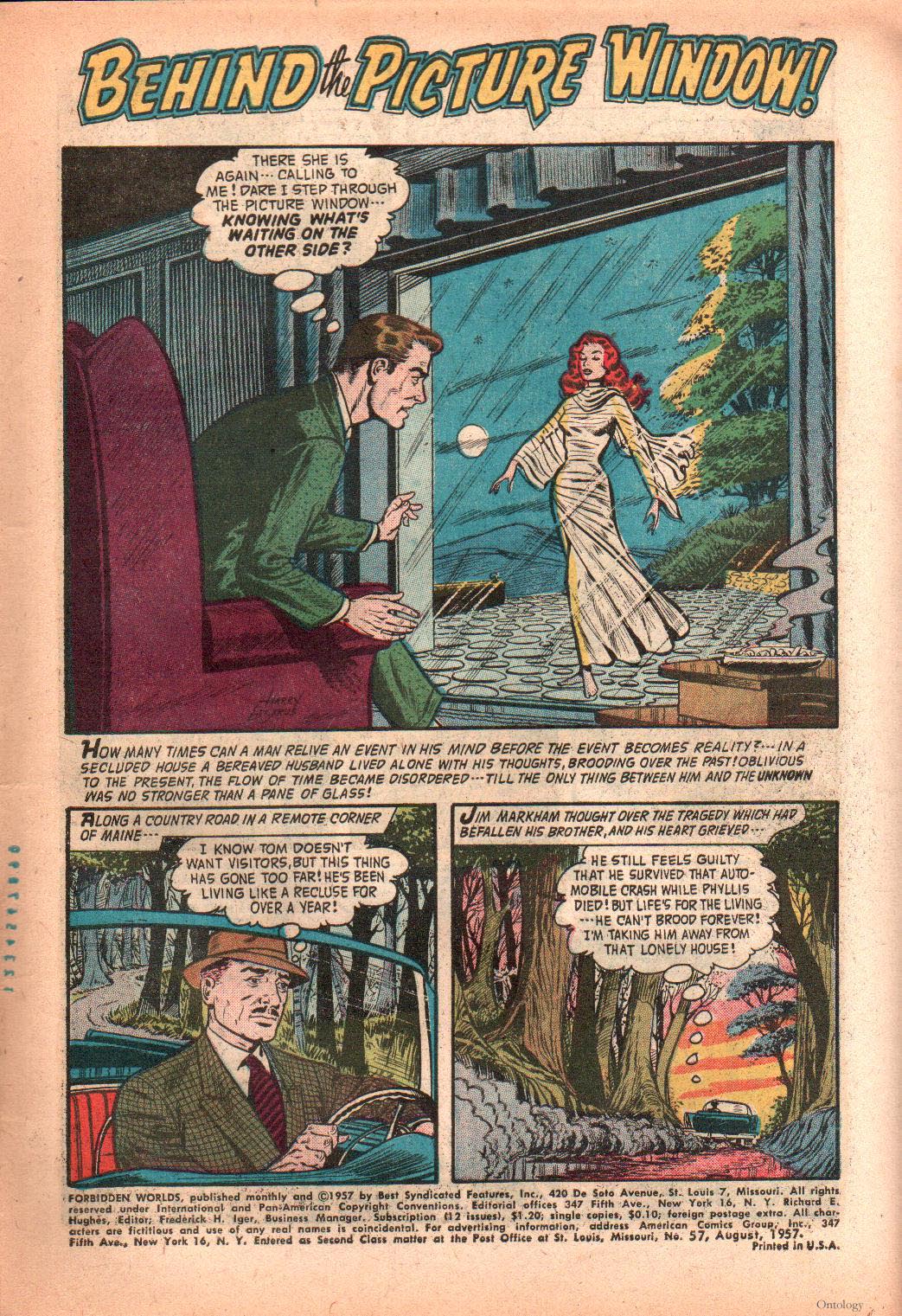 Forbidden Worlds #57 (American Comics Group), page 3. Public domain (US).