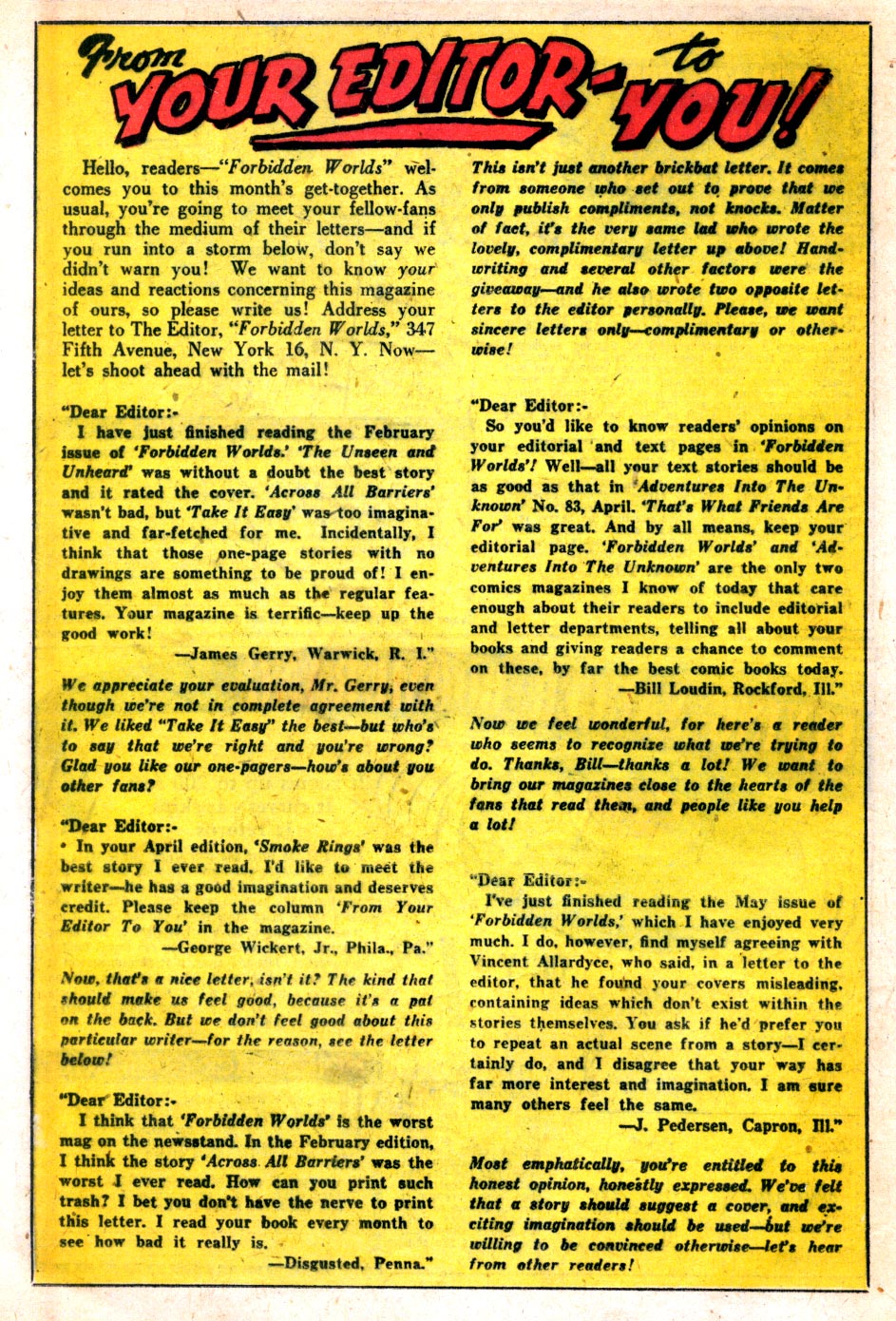 Forbidden Worlds #58 (American Comics Group), page 22. Public domain (US).