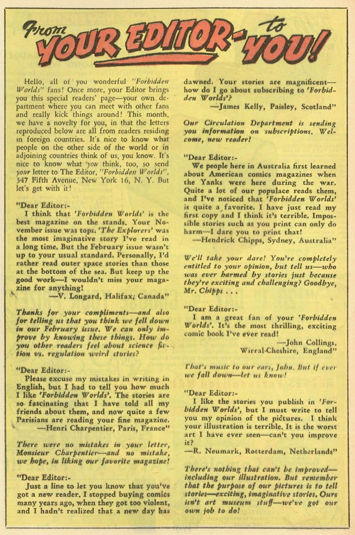 Forbidden Worlds #59 (American Comics Group), page 22. Public domain (US).