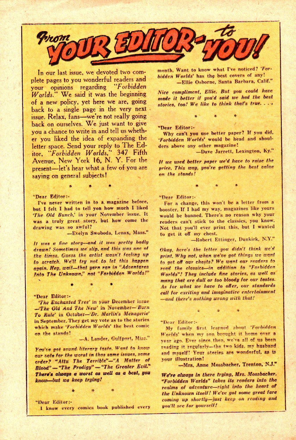 Forbidden Worlds #64 (American Comics Group), page 22. Public domain (US).