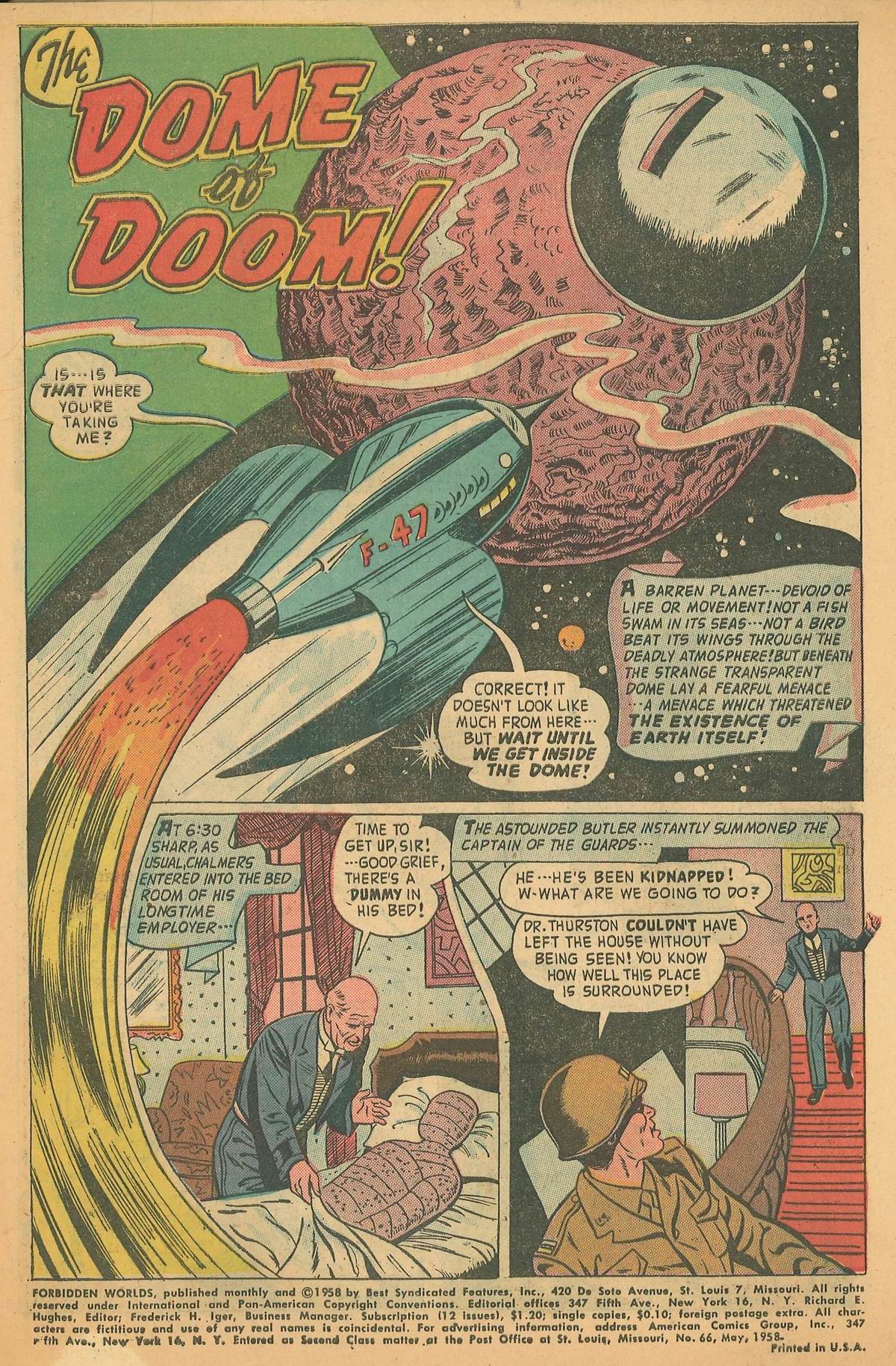 Forbidden Worlds #66 (American Comics Group), page 3. Public domain (US).