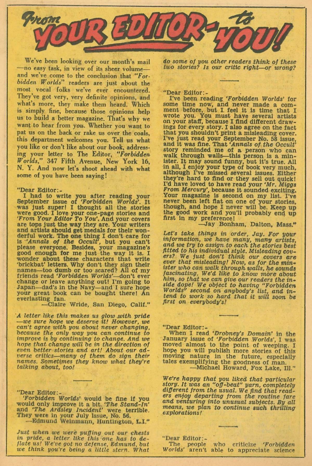 Forbidden Worlds #66 (American Comics Group), page 23. Public domain (US).